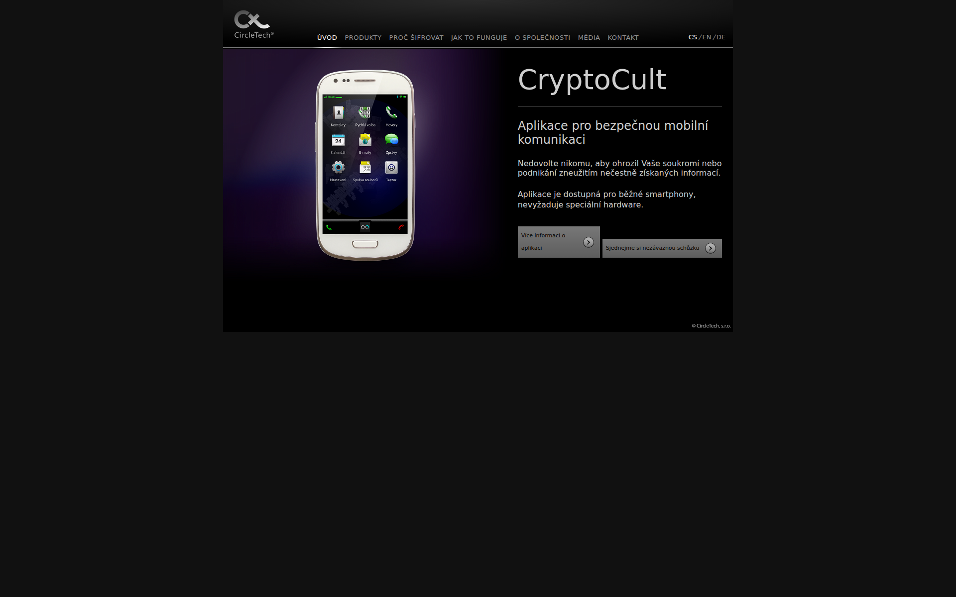 Náhľad webu cryptocam.sk