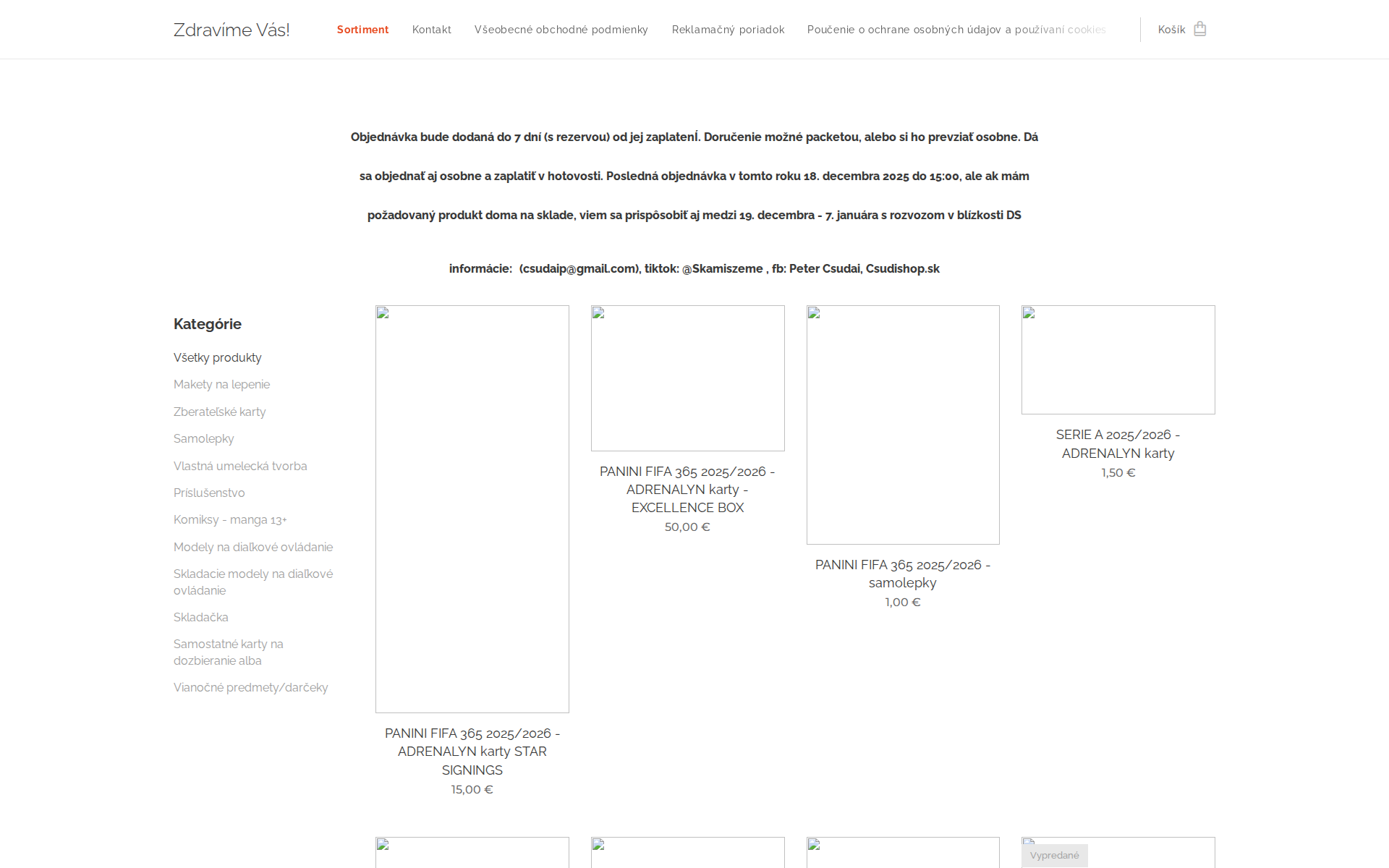 Náhľad webu csudishop.sk