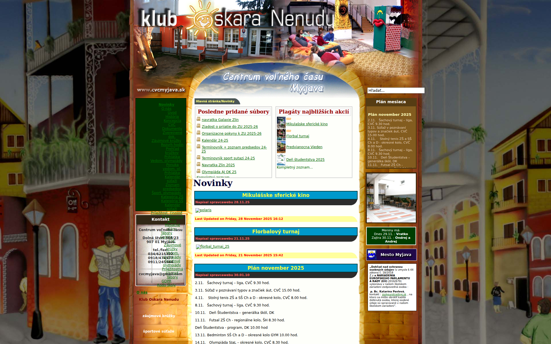 Náhľad webu cvcmyjava.sk