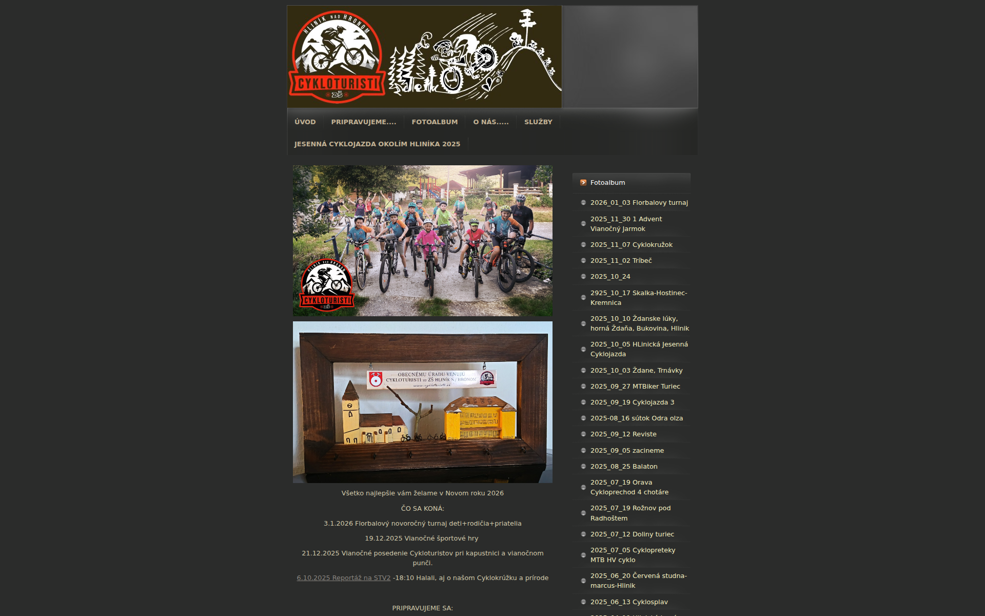 Náhľad webu cykloturisti.sk