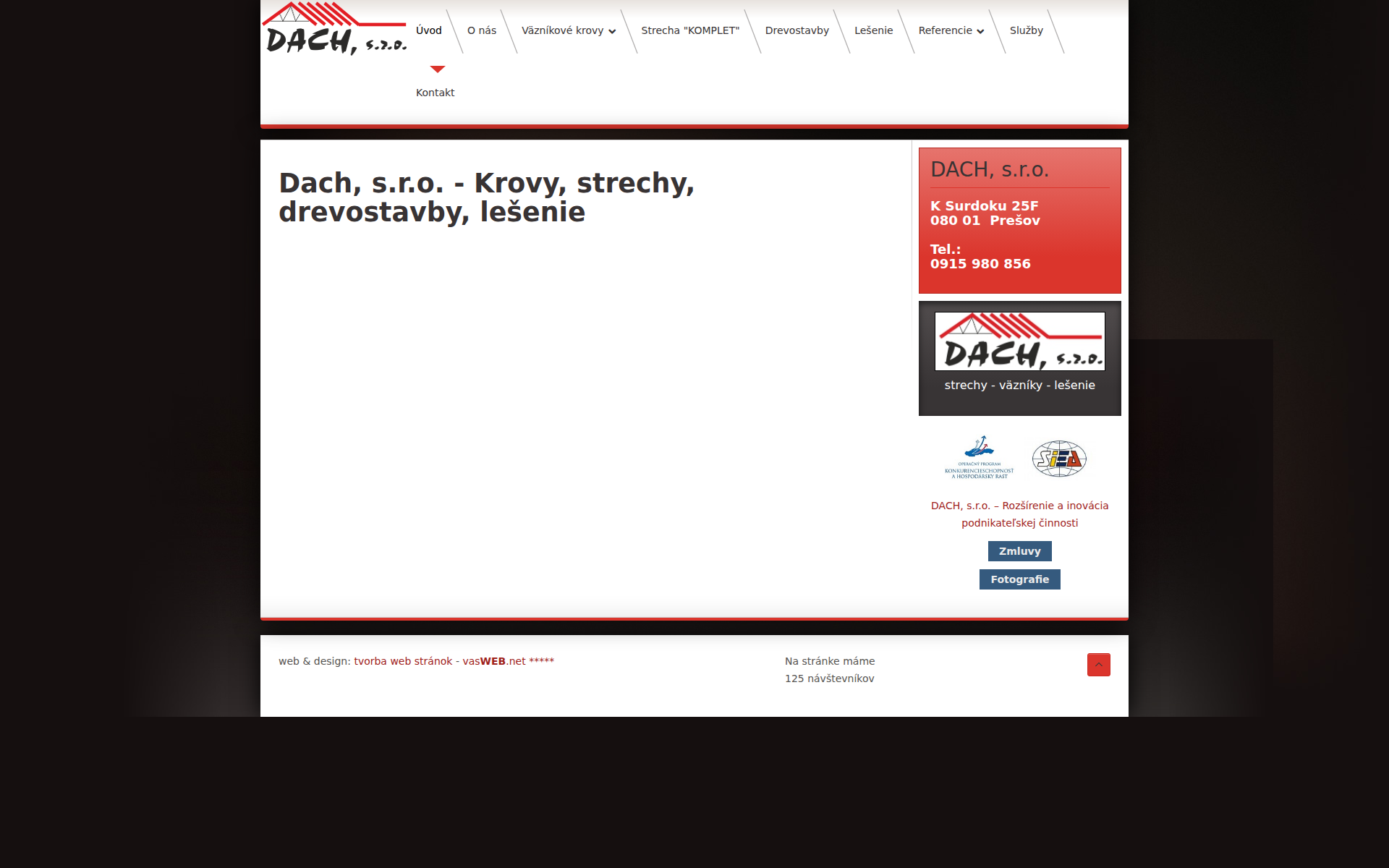 Náhľad webu dach.sk