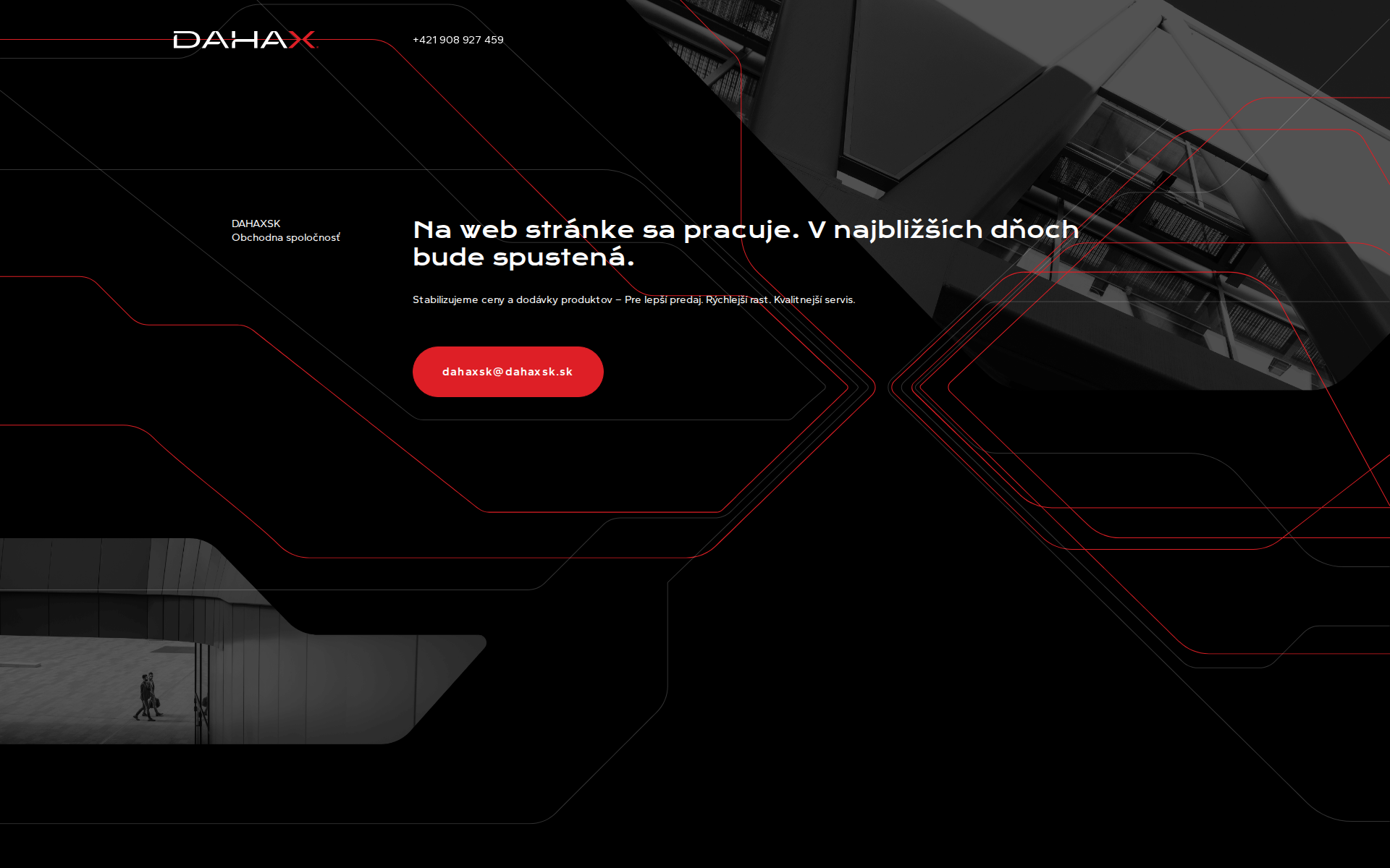 Náhľad webu dahax.sk