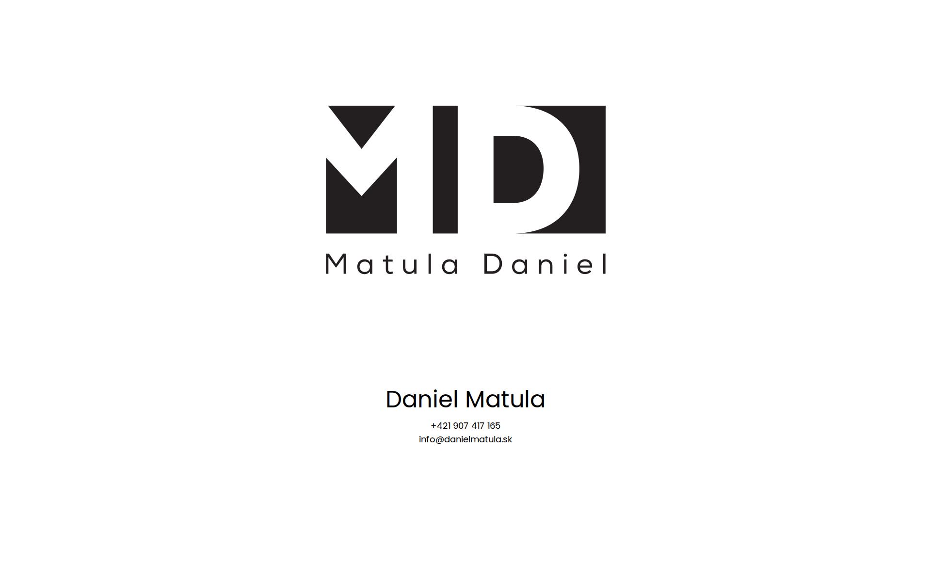 Náhľad webu danielmatula.sk