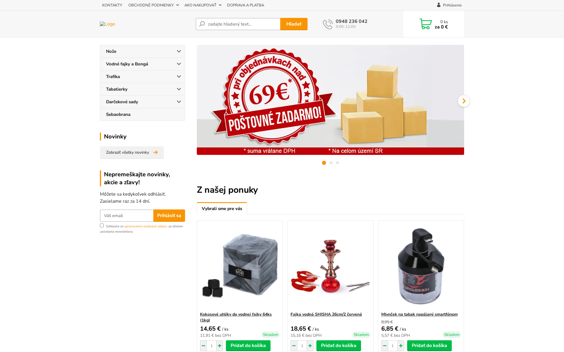 Náhľad webu darcekypremuza.sk