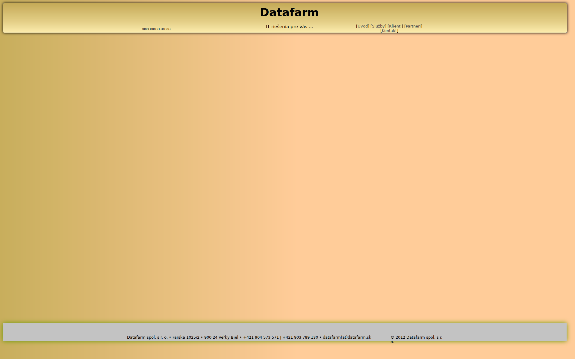 Náhľad webu datafarm.sk