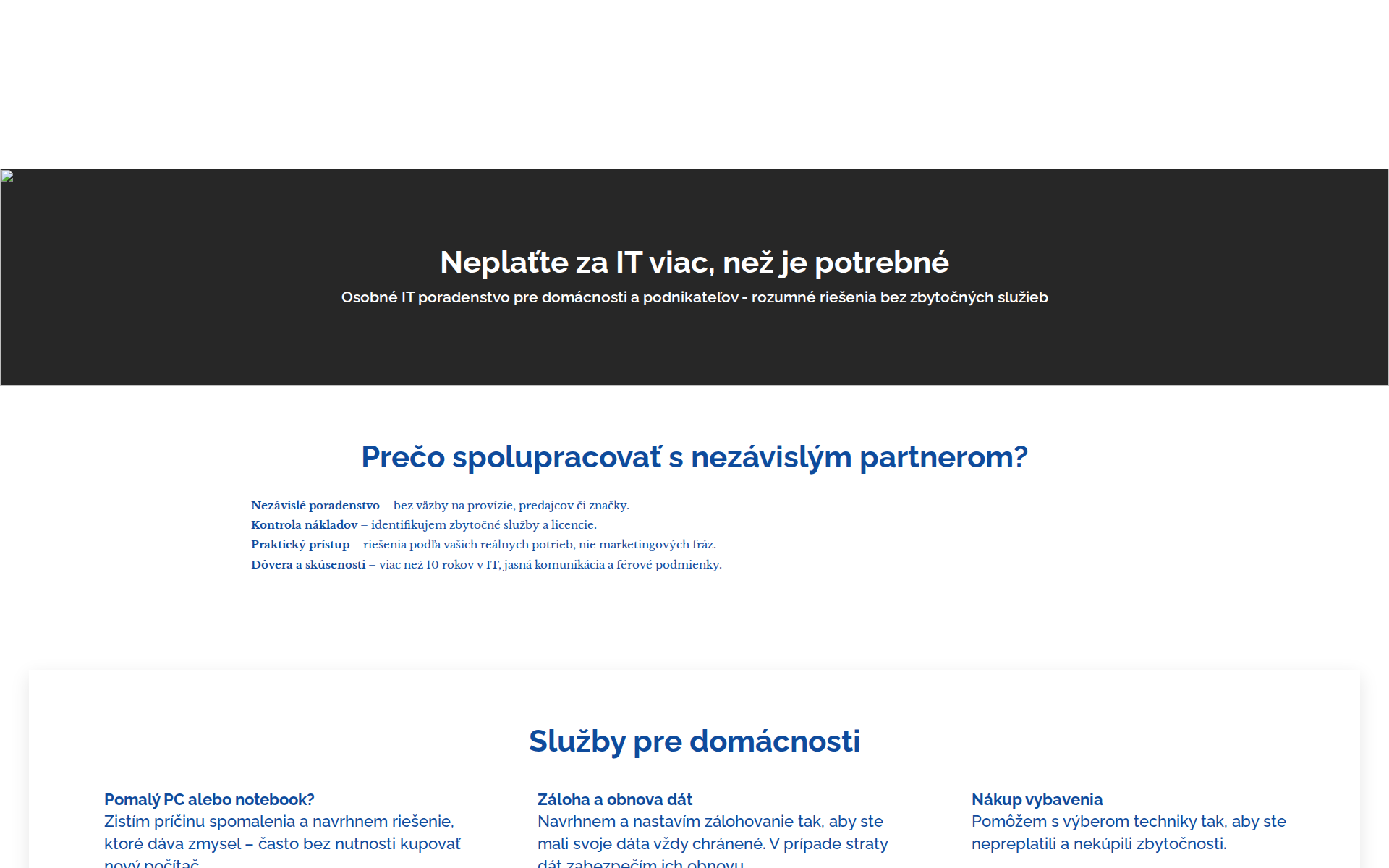 Náhľad webu davit.sk