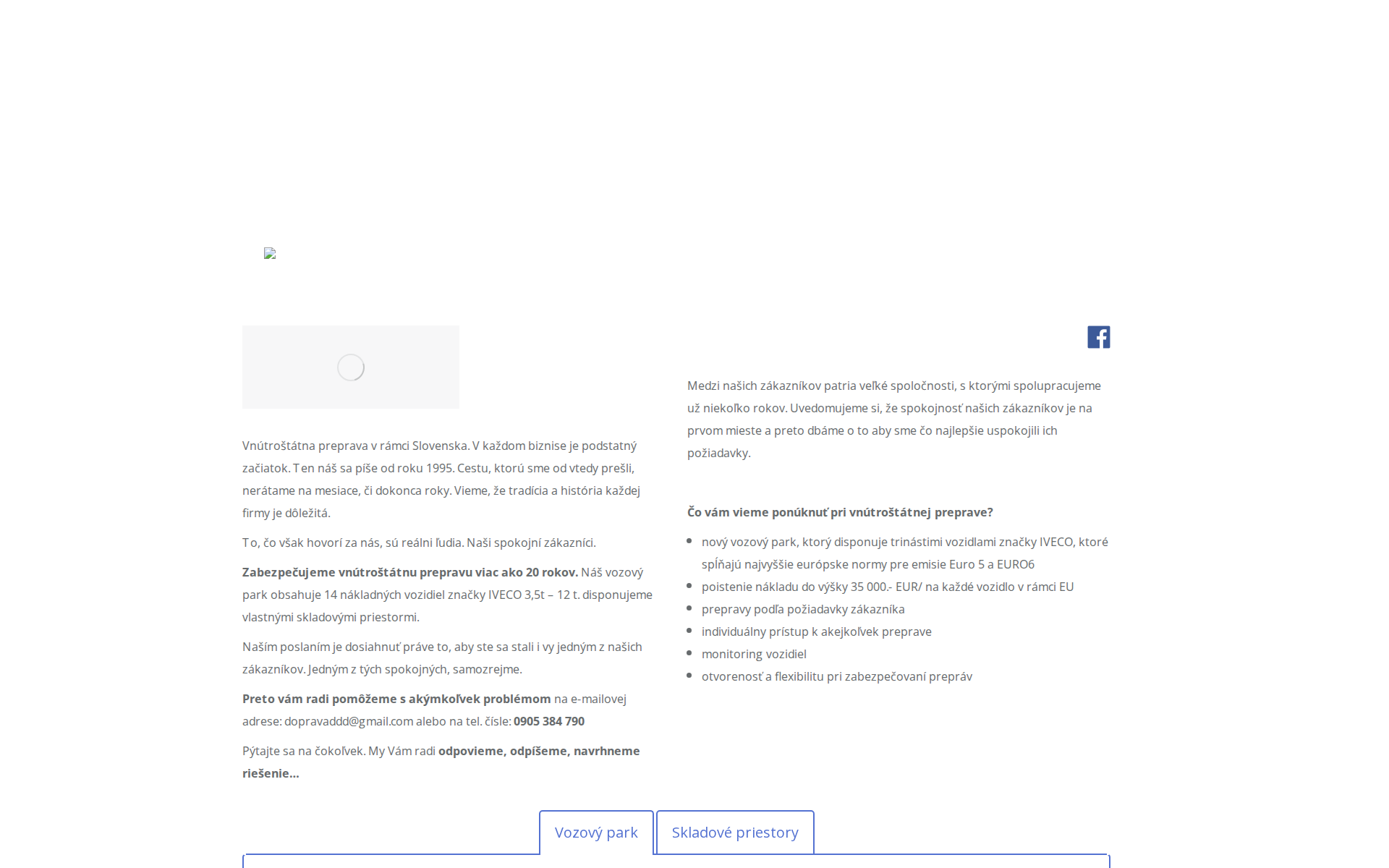 Náhľad webu ddoprava.sk