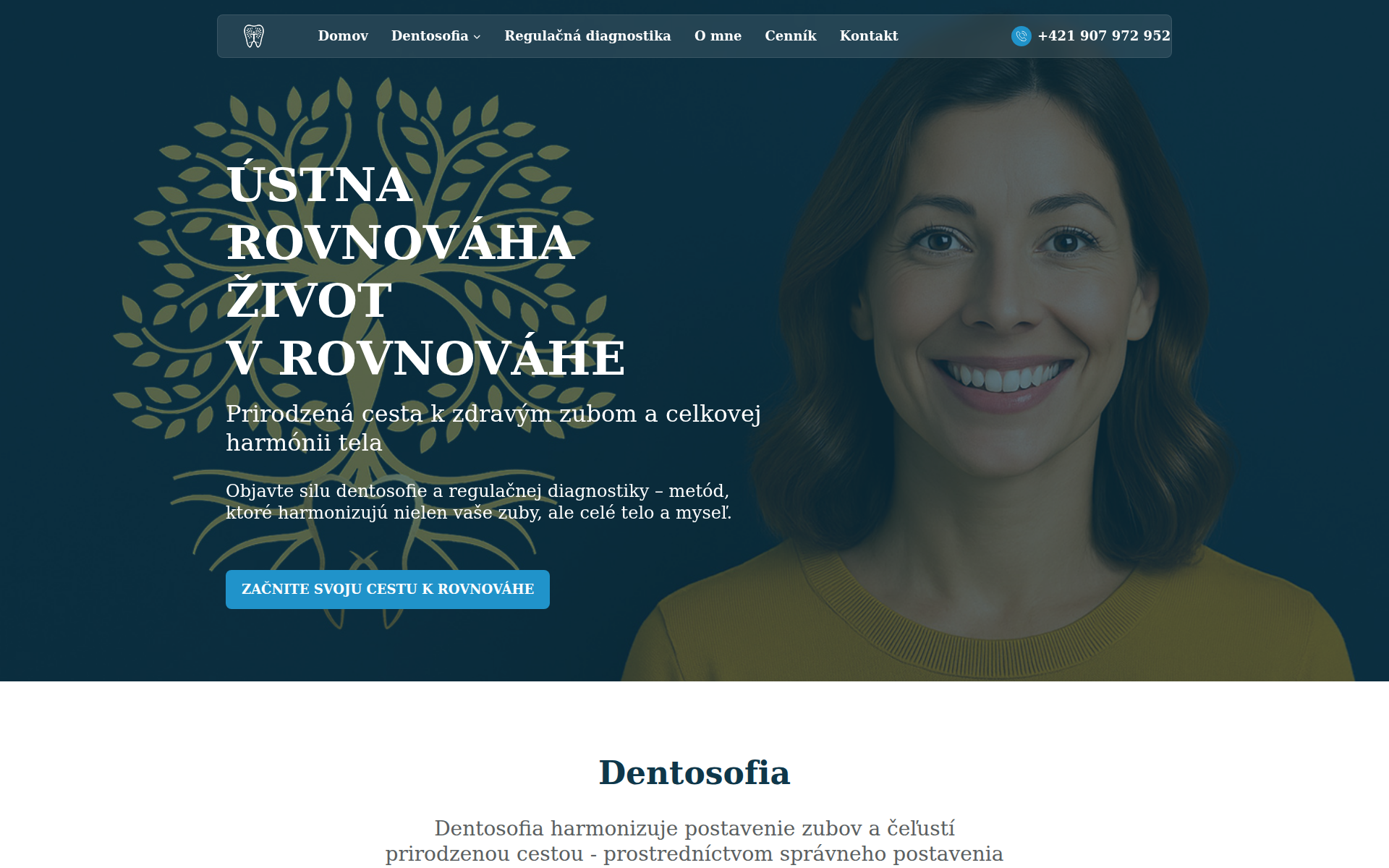 Náhľad webu dentosophy.sk