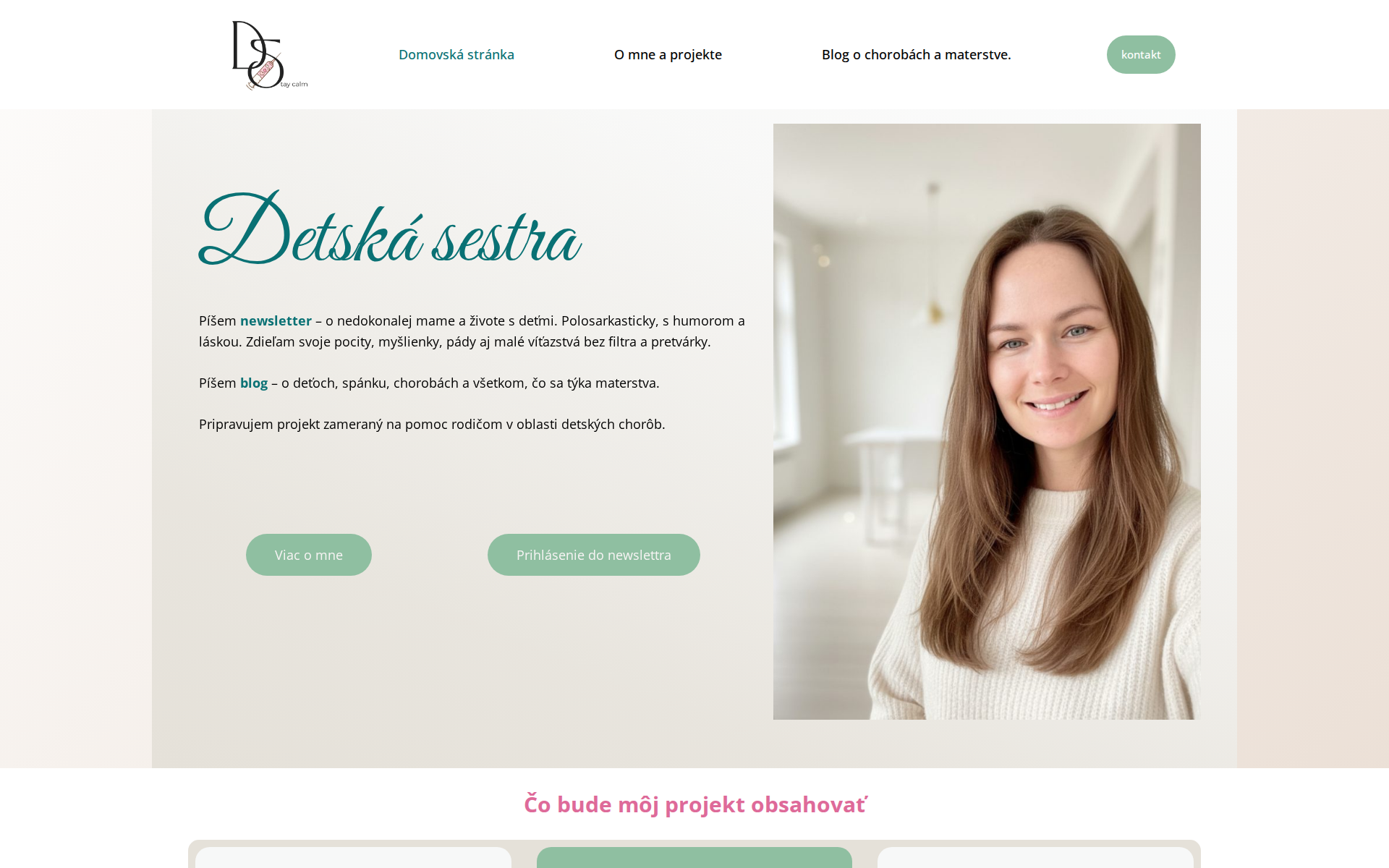 Náhľad webu detskasestra.sk