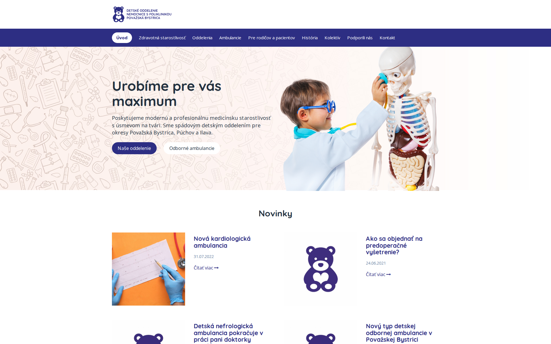 Náhľad webu detskepb.sk