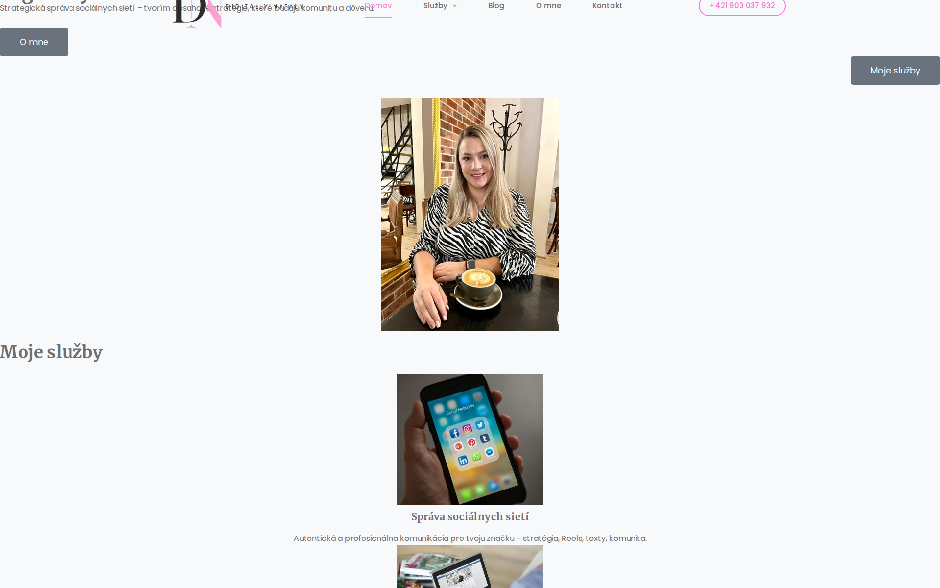 Náhľad webu digitallynataly.sk