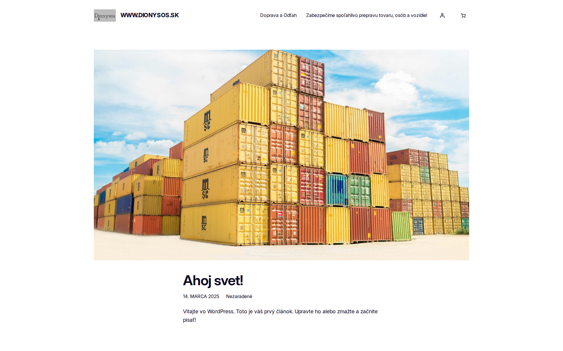 Náhľad webu dionysos.sk