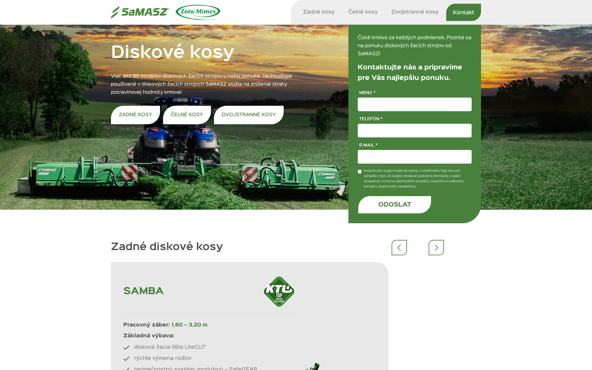 Náhľad webu diskovekosy-samasz.sk