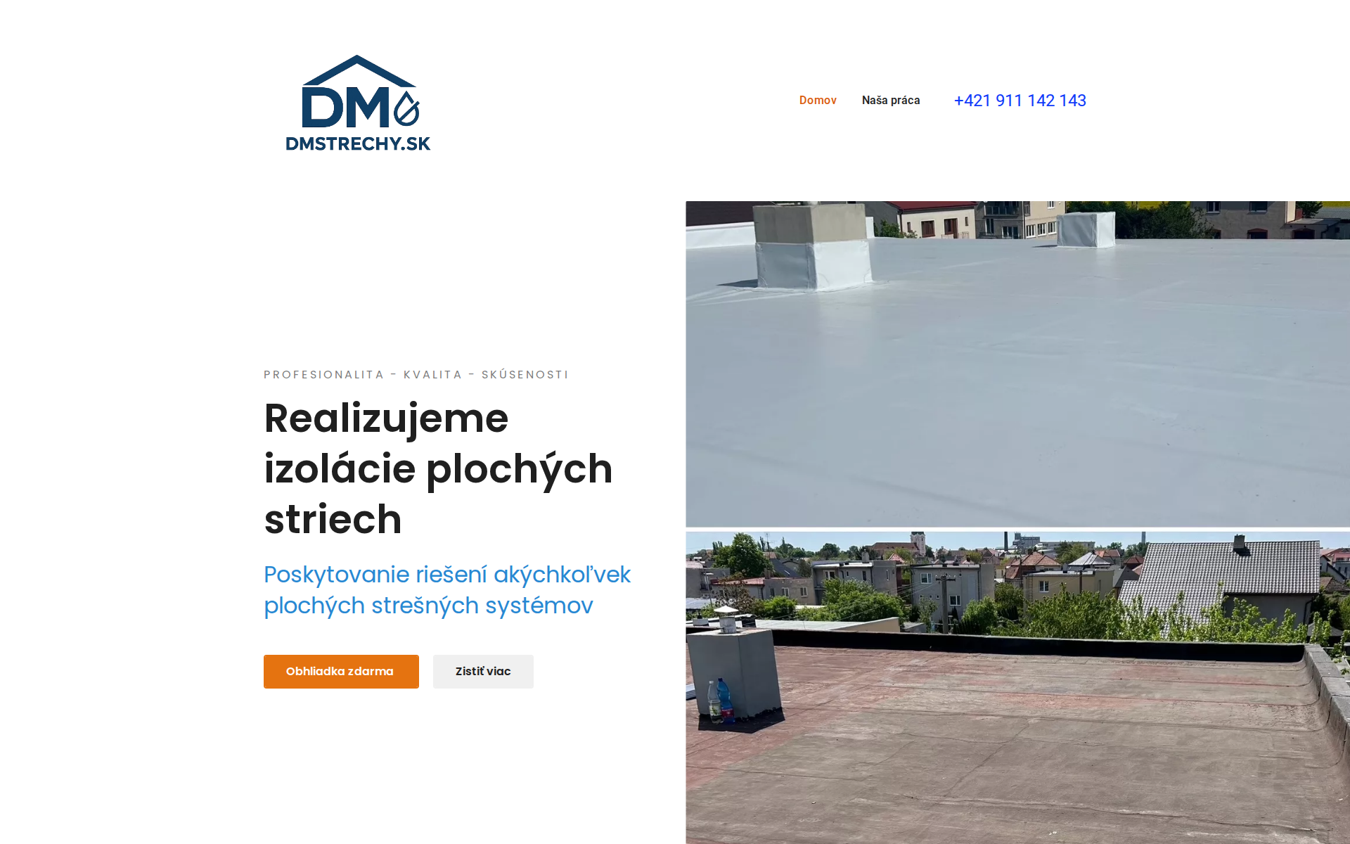 Náhľad webu dmstrechy.sk