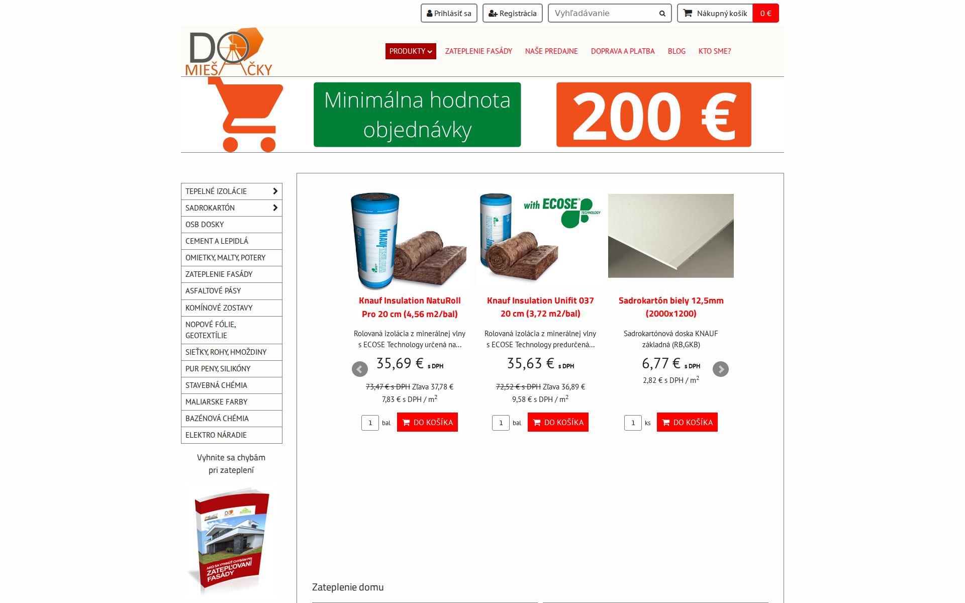 Náhľad webu domiesacki.sk