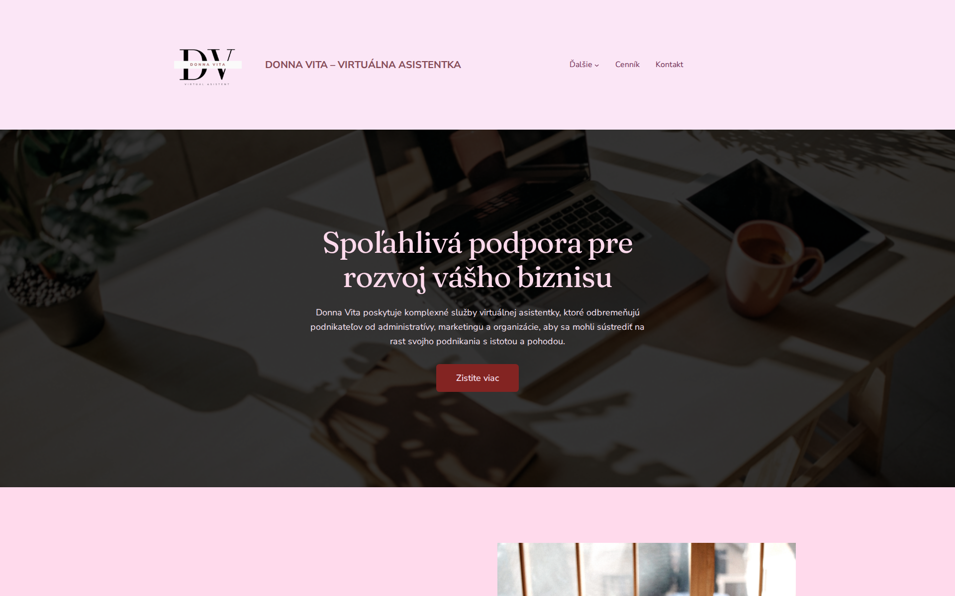 Náhľad webu donnavita-virtualnaasistentka.sk