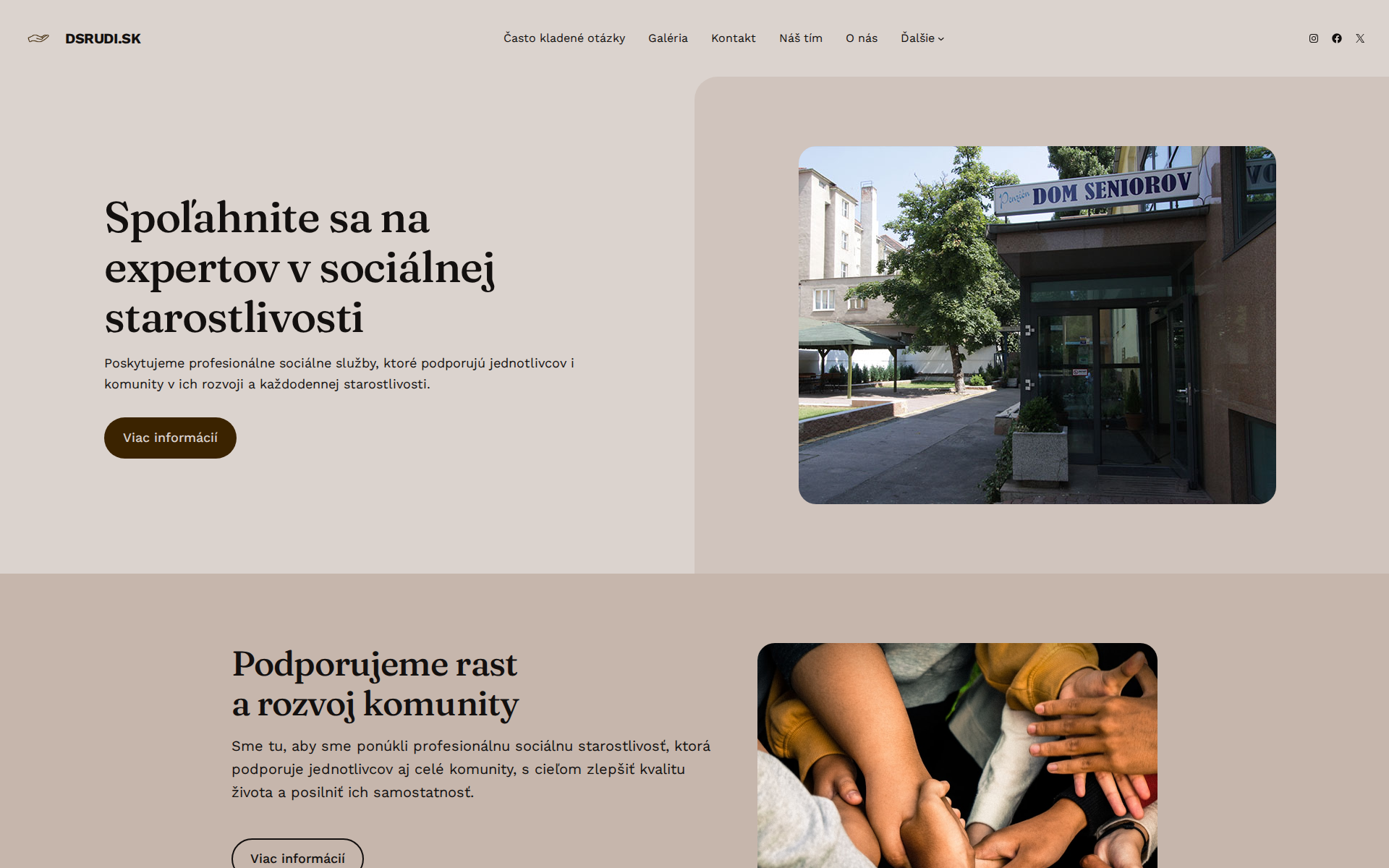 Náhľad webu dsrudi.sk