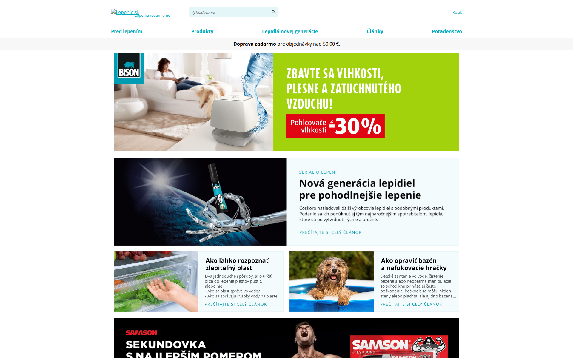 Náhľad webu e-lepidla.sk