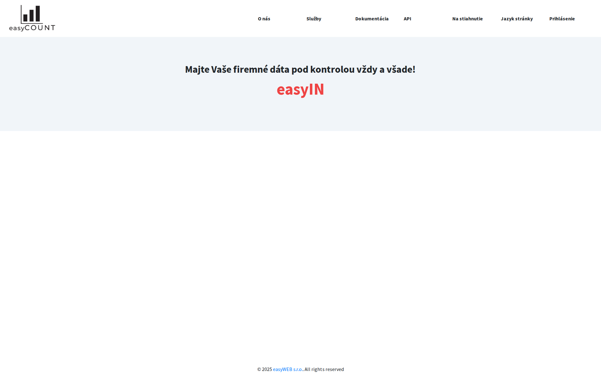 Náhľad webu easyin.sk