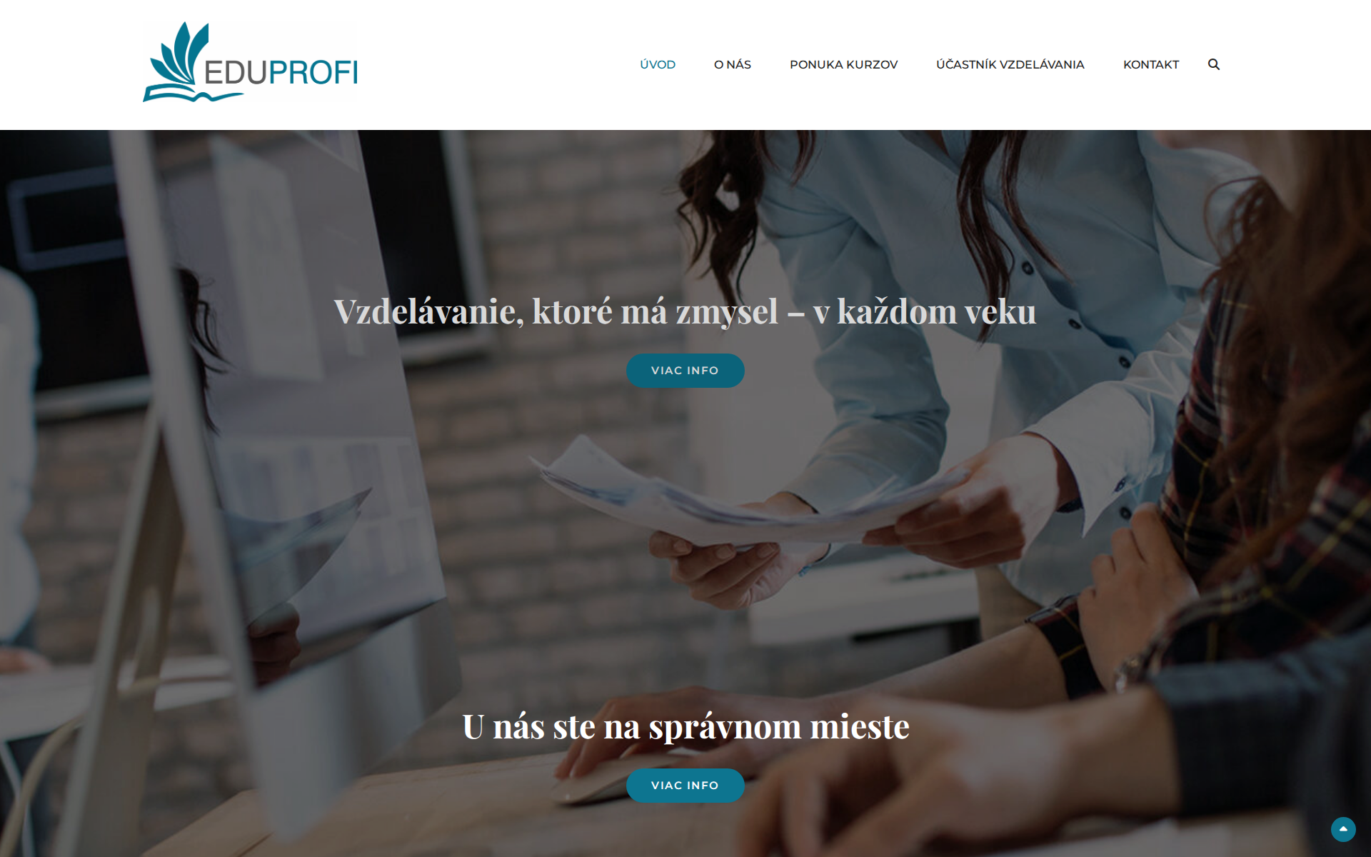 Náhľad webu eduprofi.sk