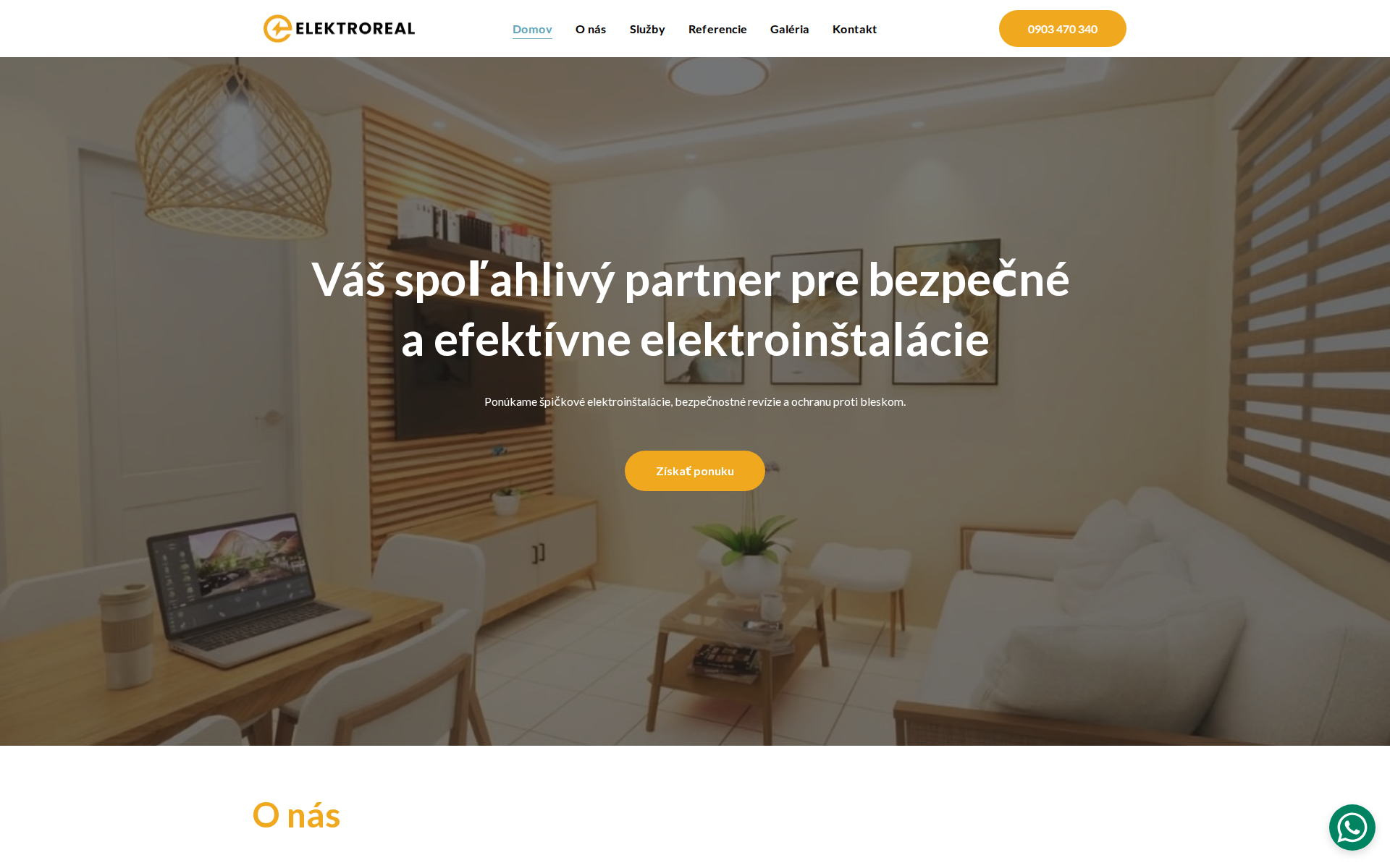 Náhľad webu elektroreal.sk