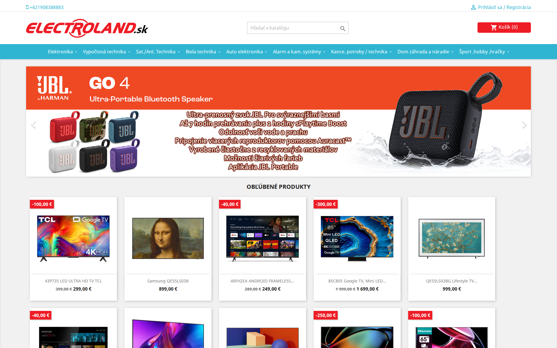 Náhľad webu elektroroland.sk