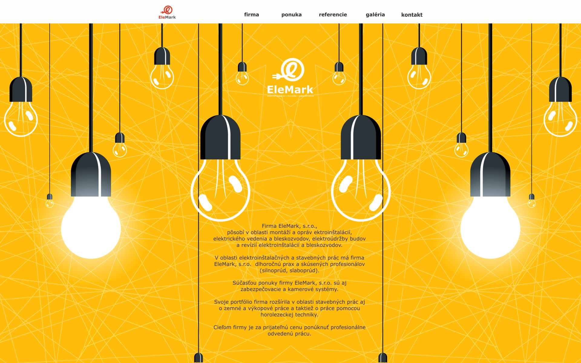 Náhľad webu elemark.sk