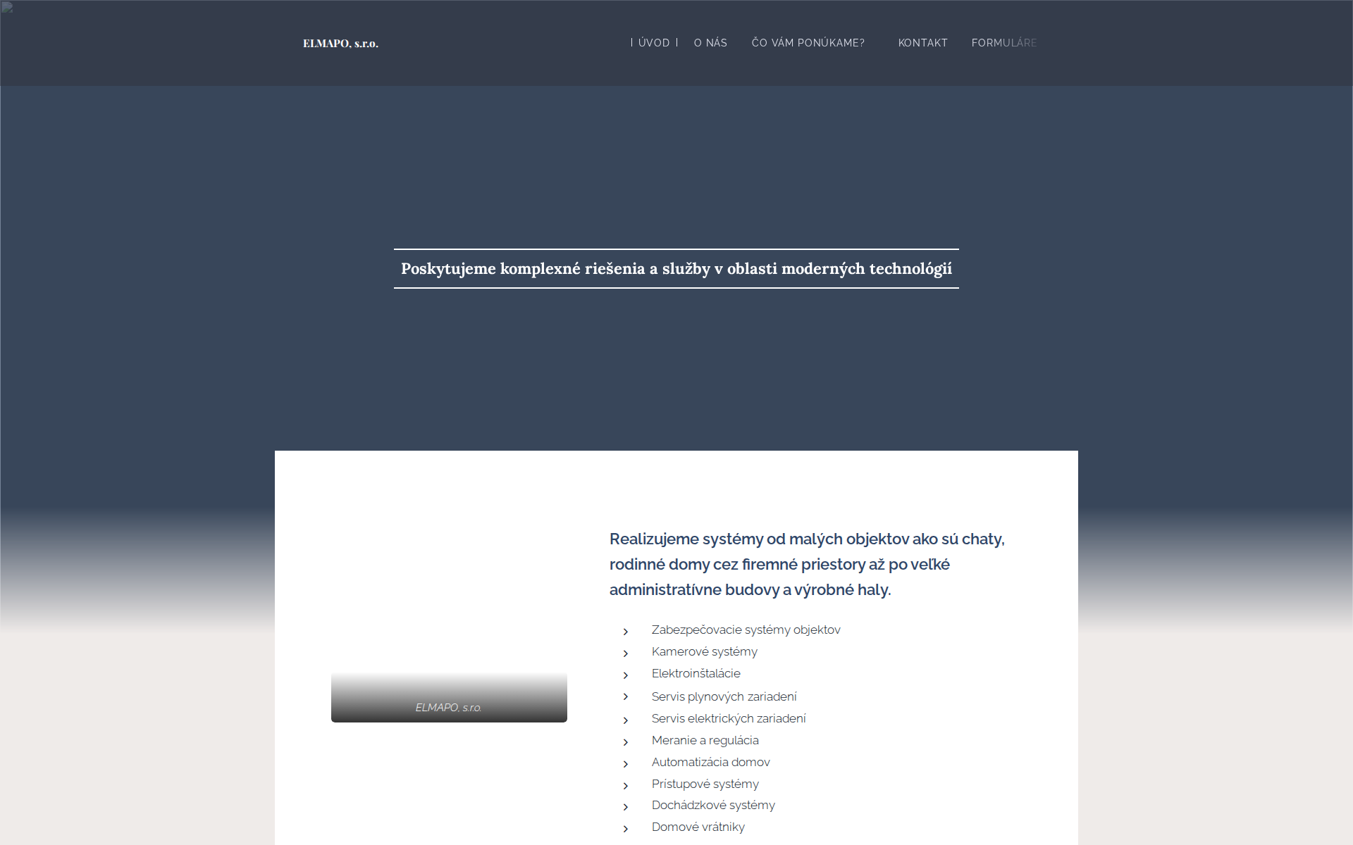 Náhľad webu elmapo.sk