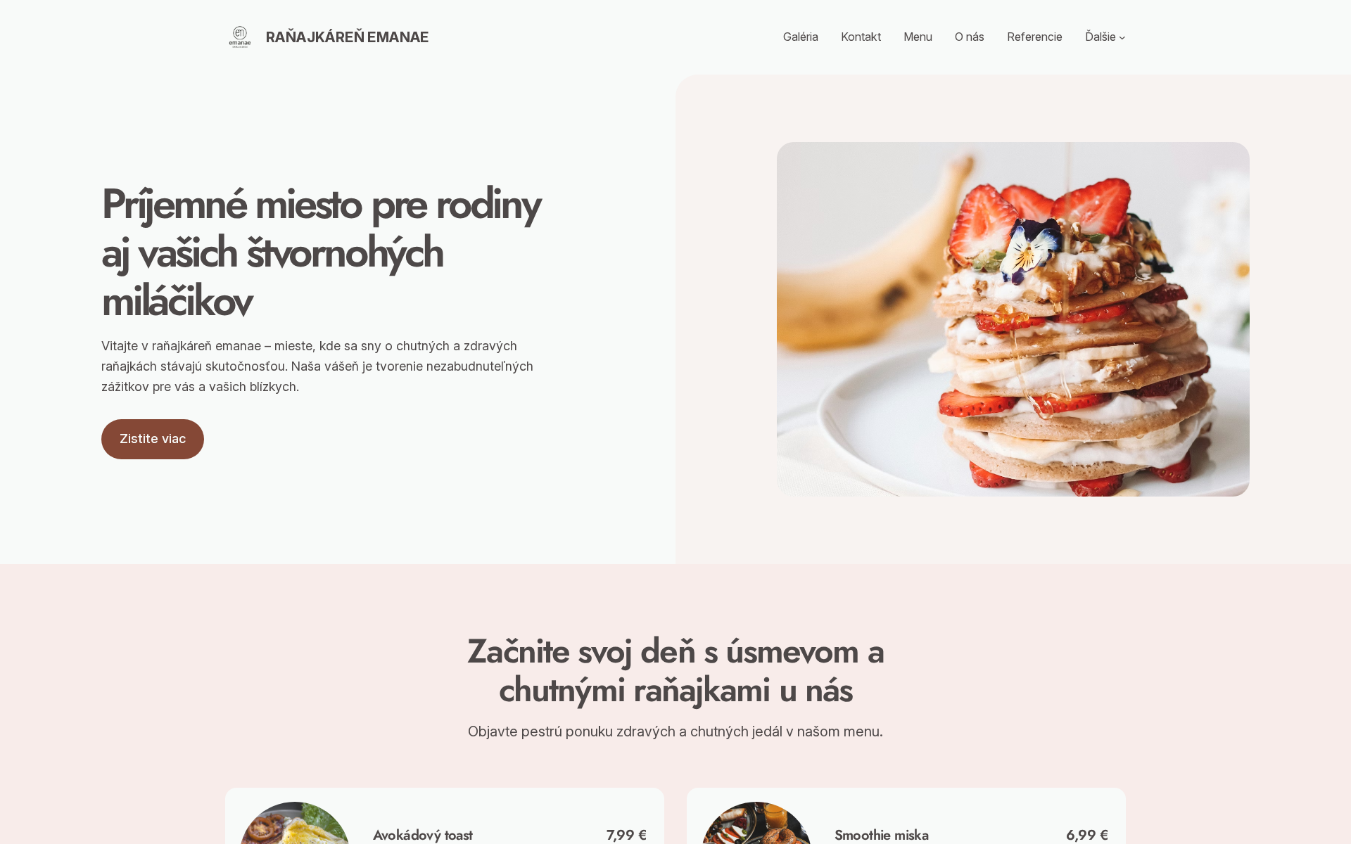 Náhľad webu emanae.sk