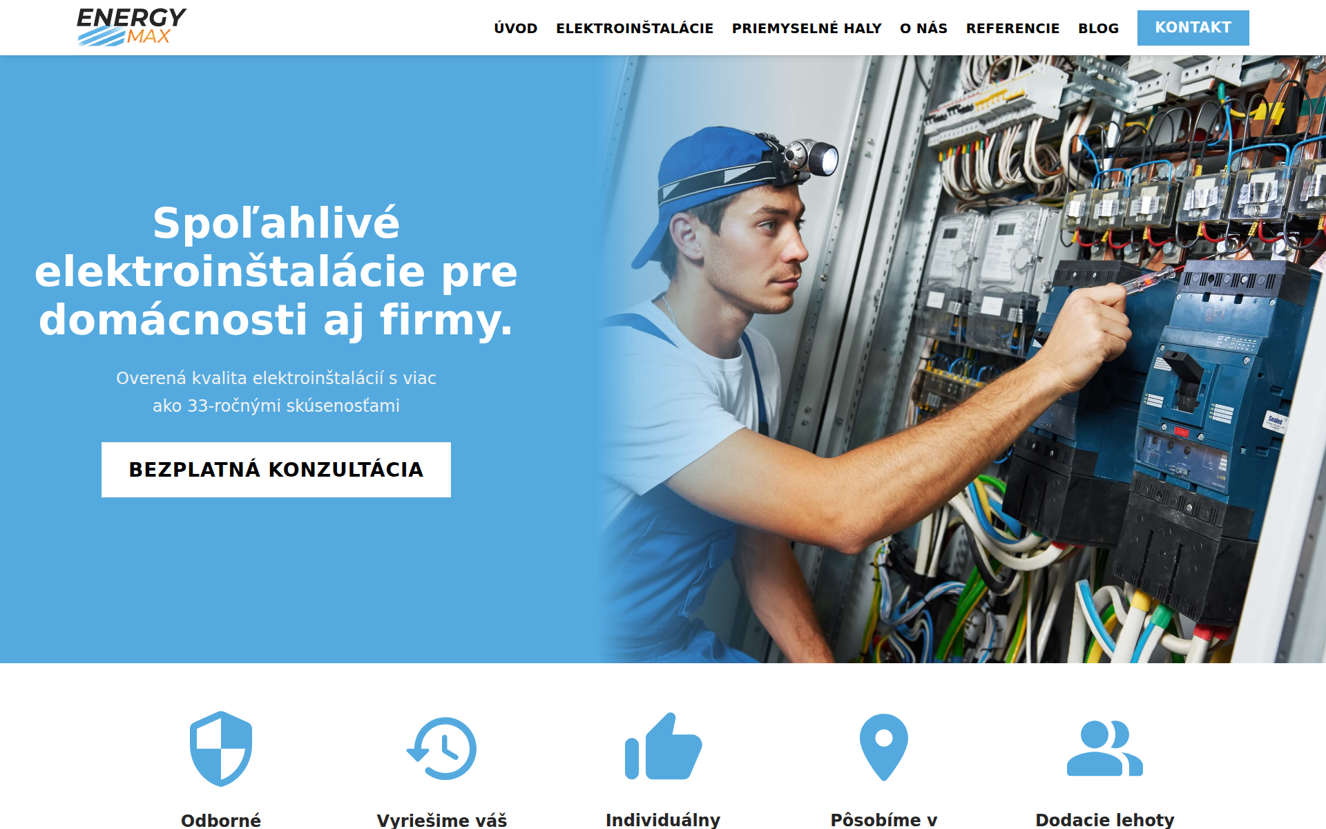 Náhľad webu energymax.sk