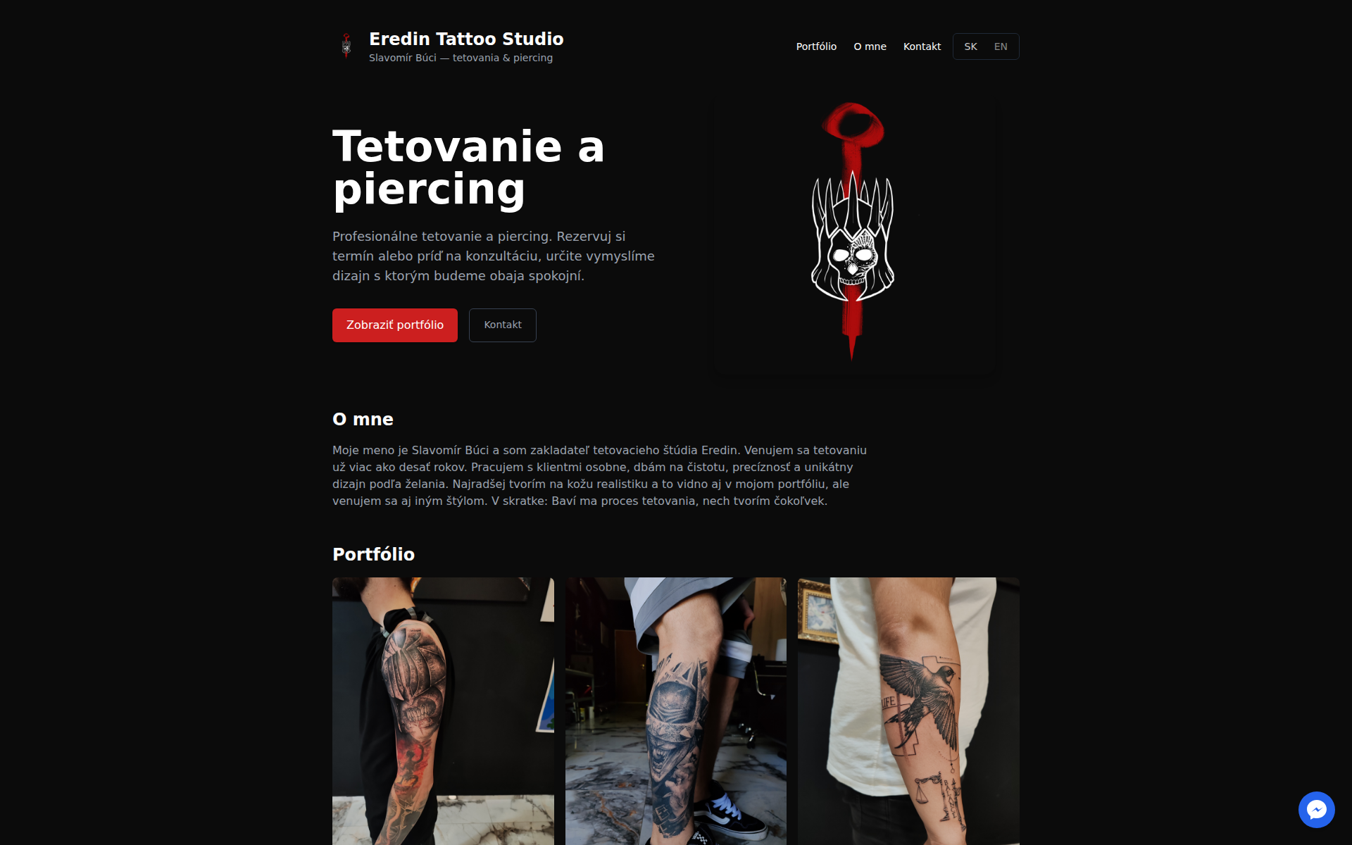 Náhľad webu eredin.sk