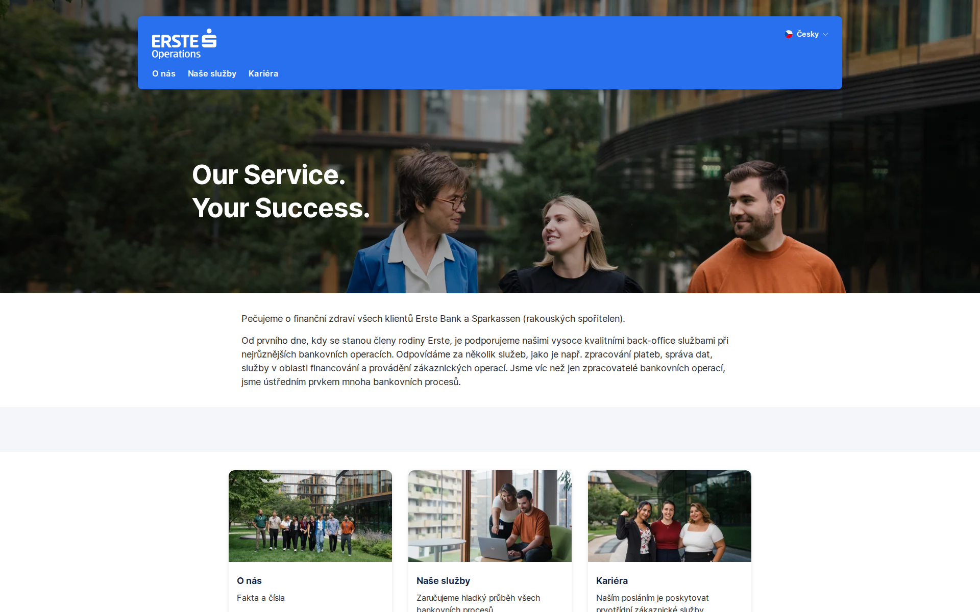 Náhľad webu ersteoperations.sk