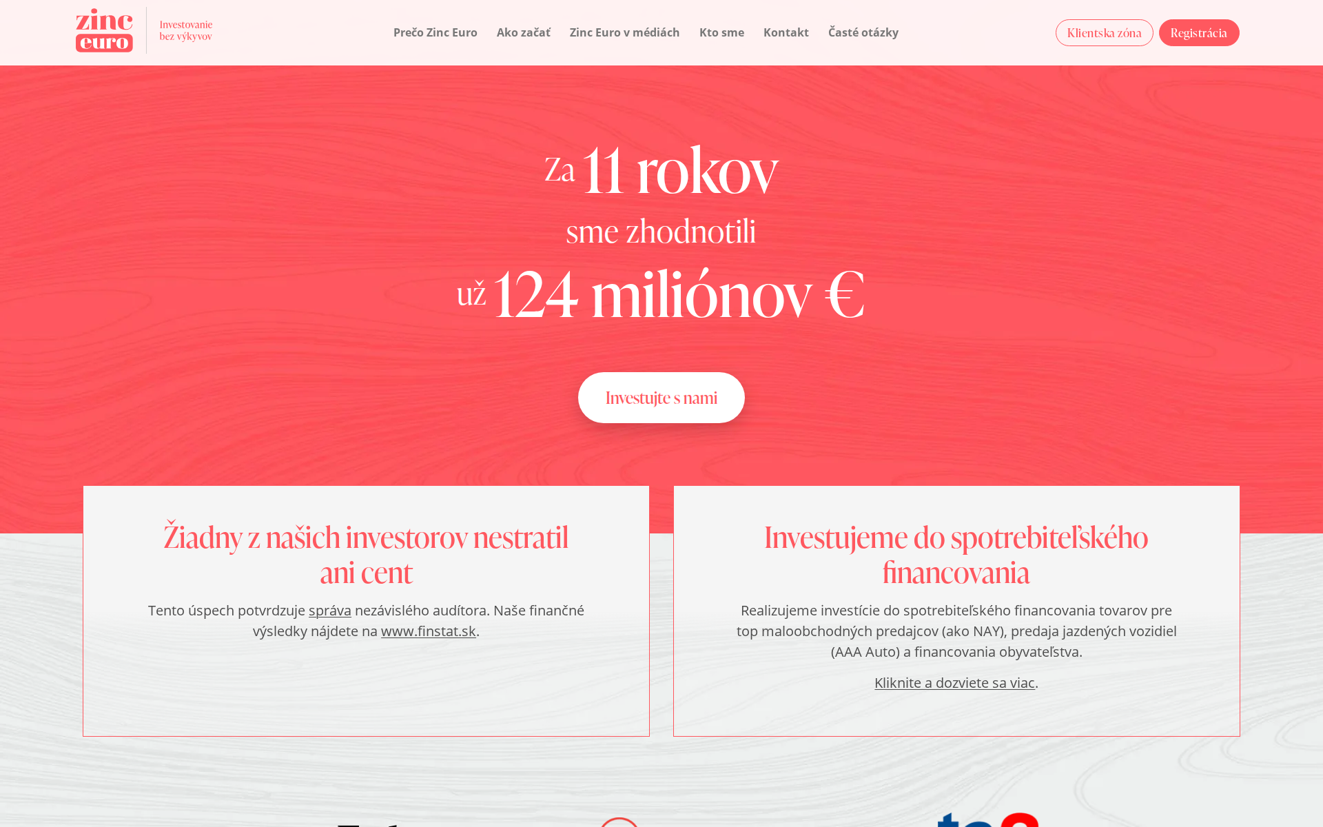 Náhľad webu eurozinc.sk