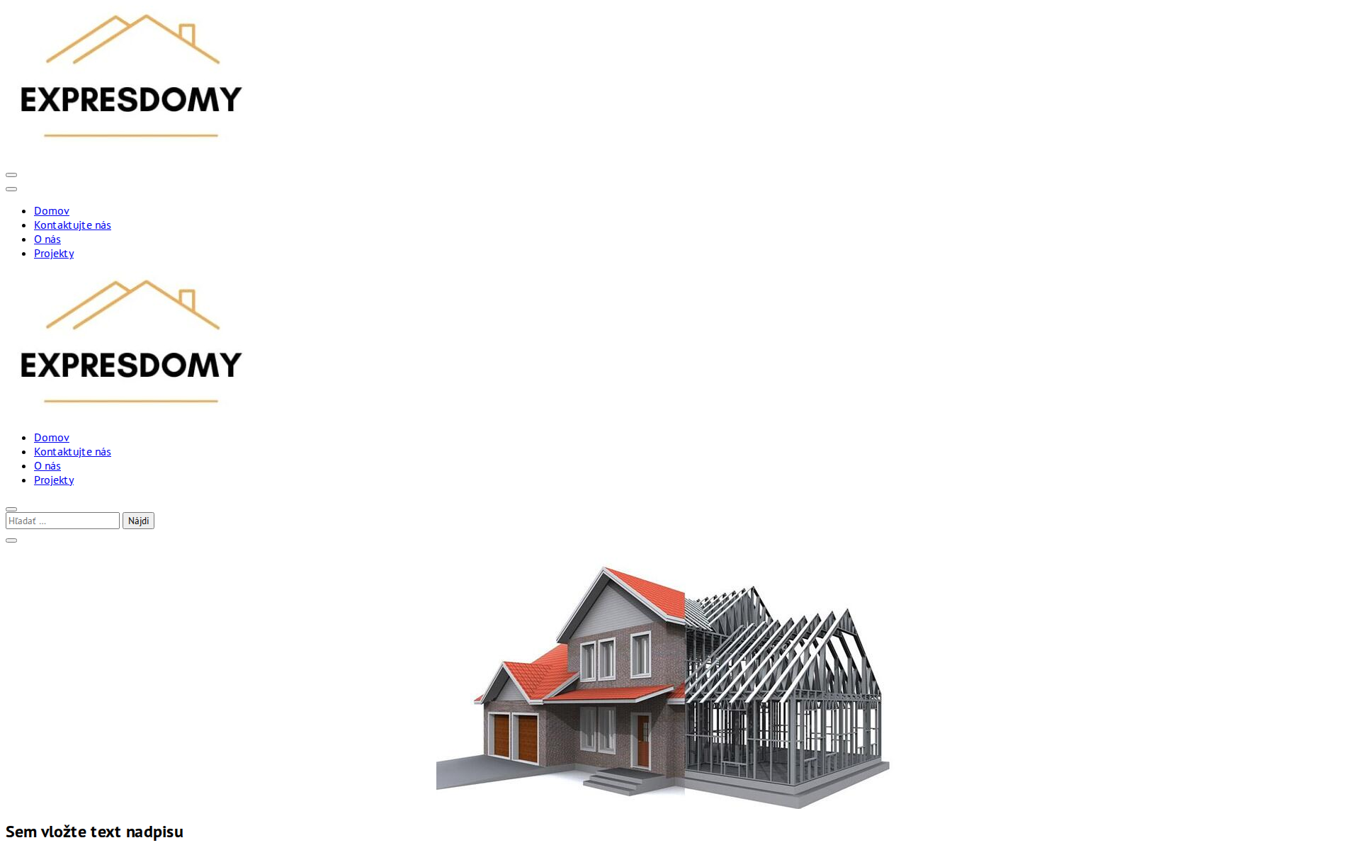 Náhľad webu expresdomy.sk
