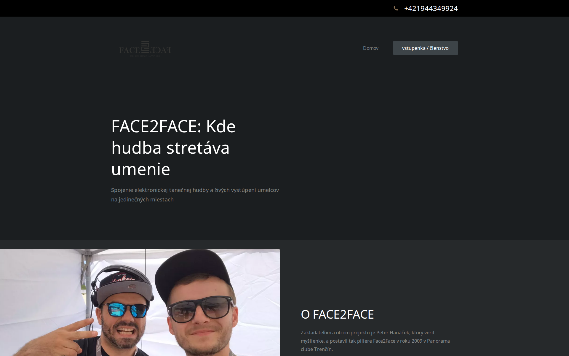 Náhľad webu face2face.sk