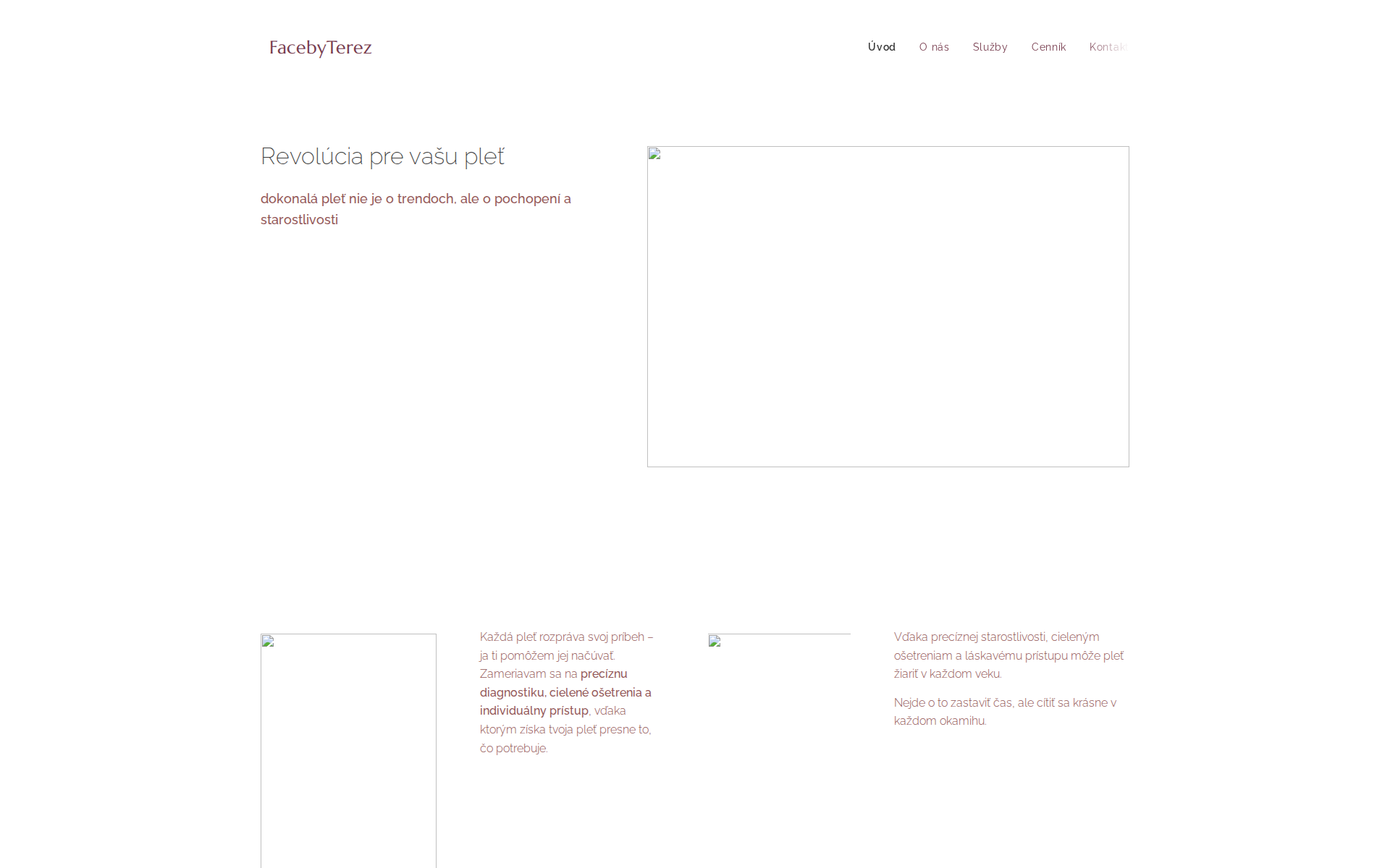 Náhľad webu facebyterez.sk