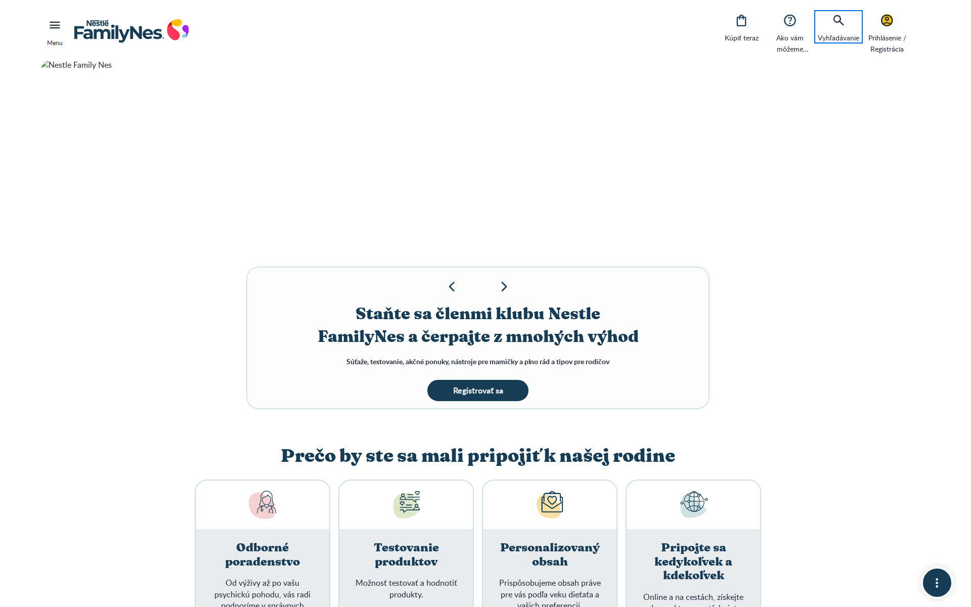 Náhľad webu familynes.sk