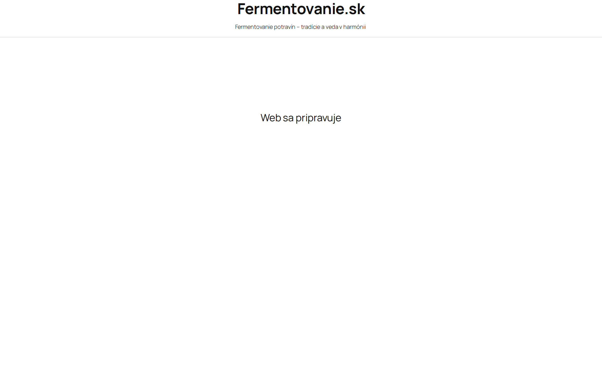 Náhľad webu fermentovanie.sk