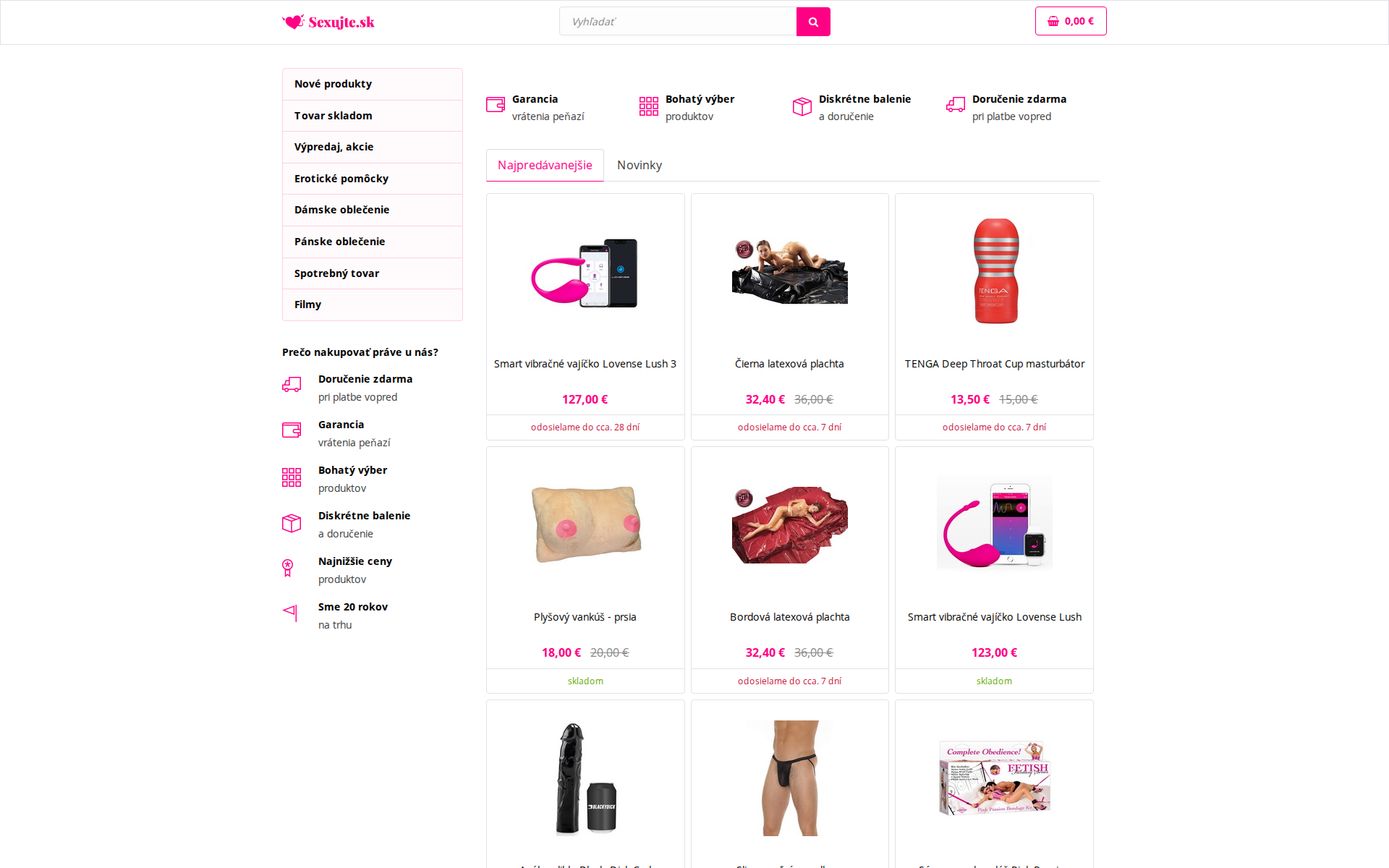 Náhľad webu fetish-sexshop.sk