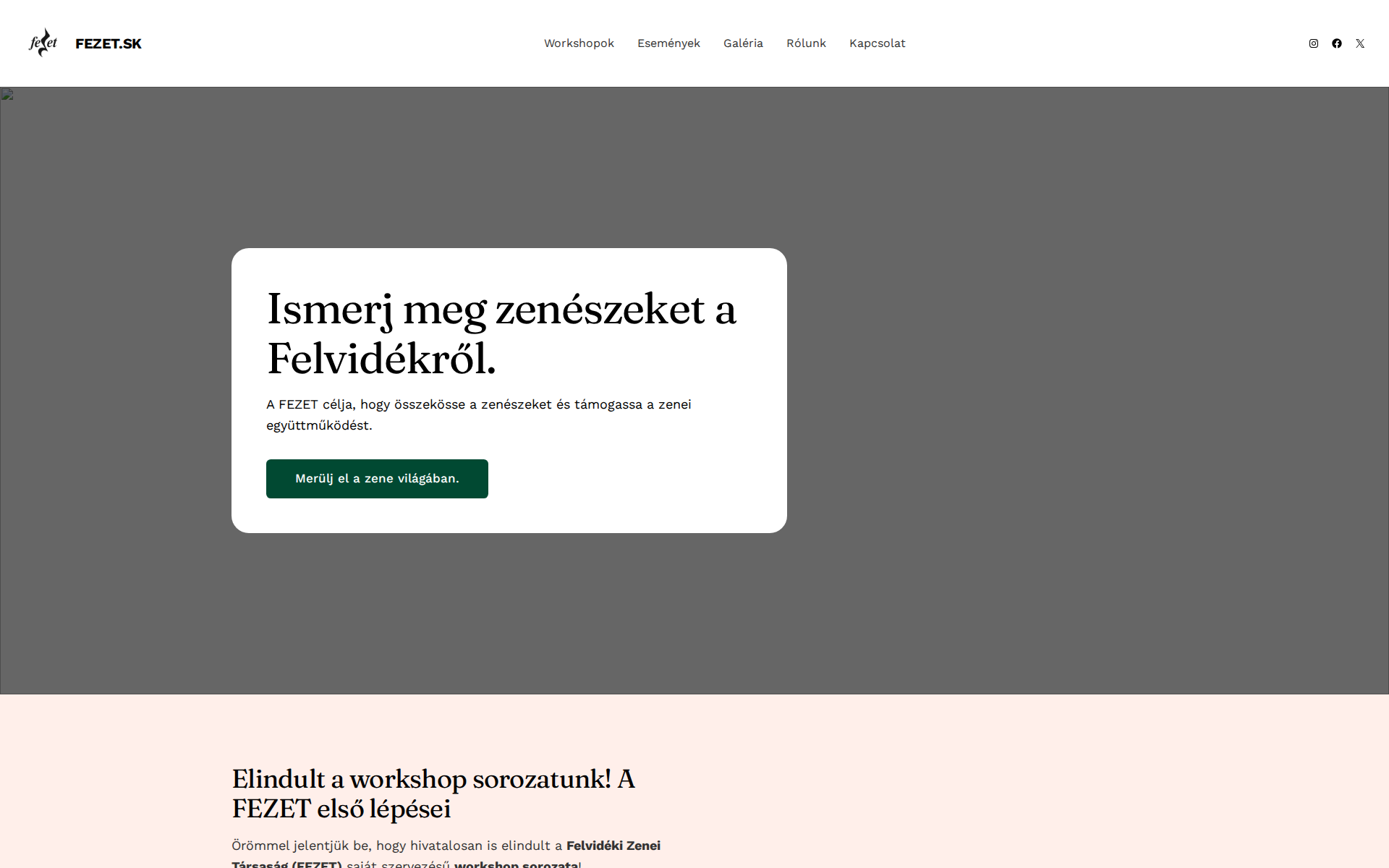 Náhľad webu fezet.sk