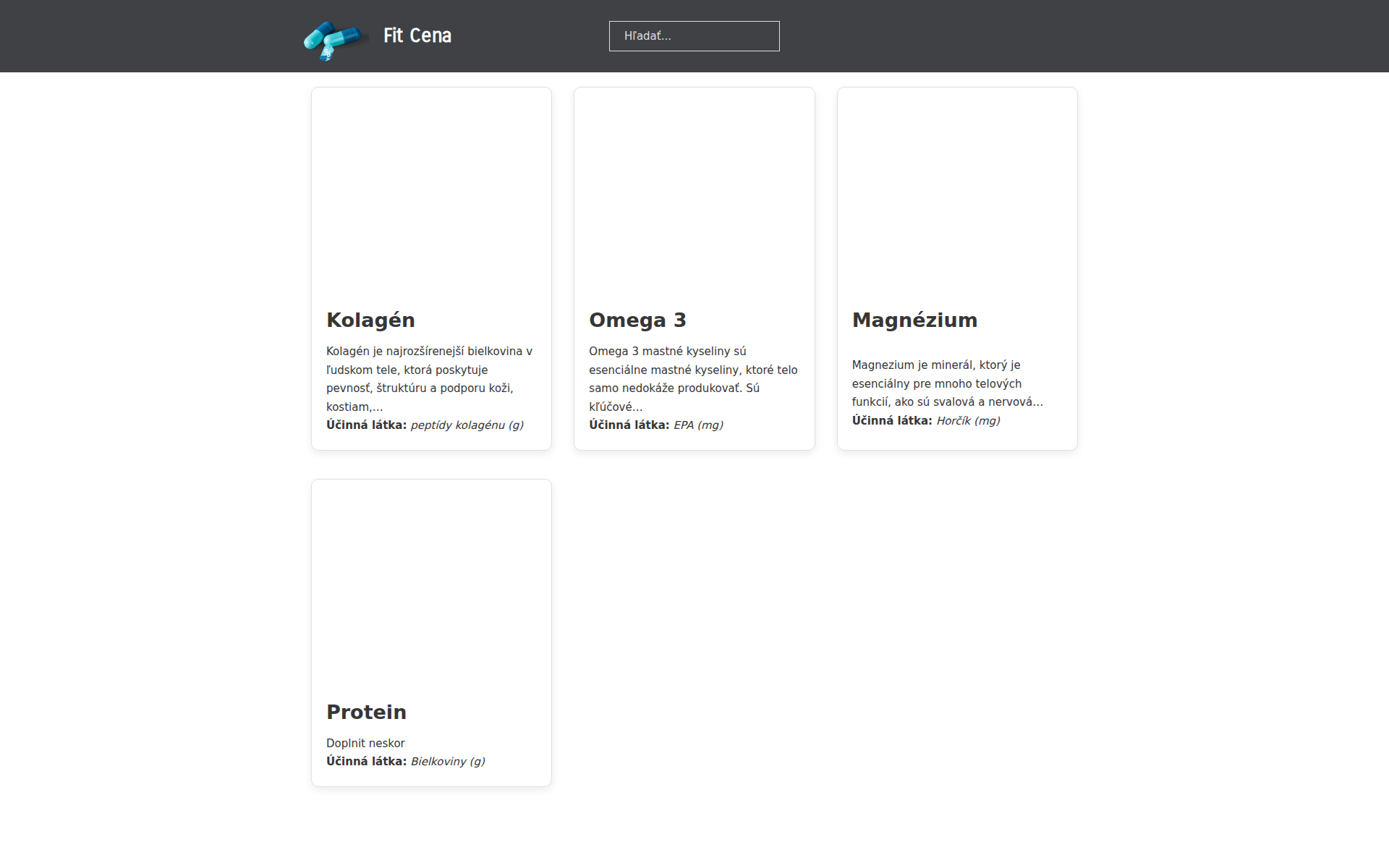 Náhľad webu fitcena.sk