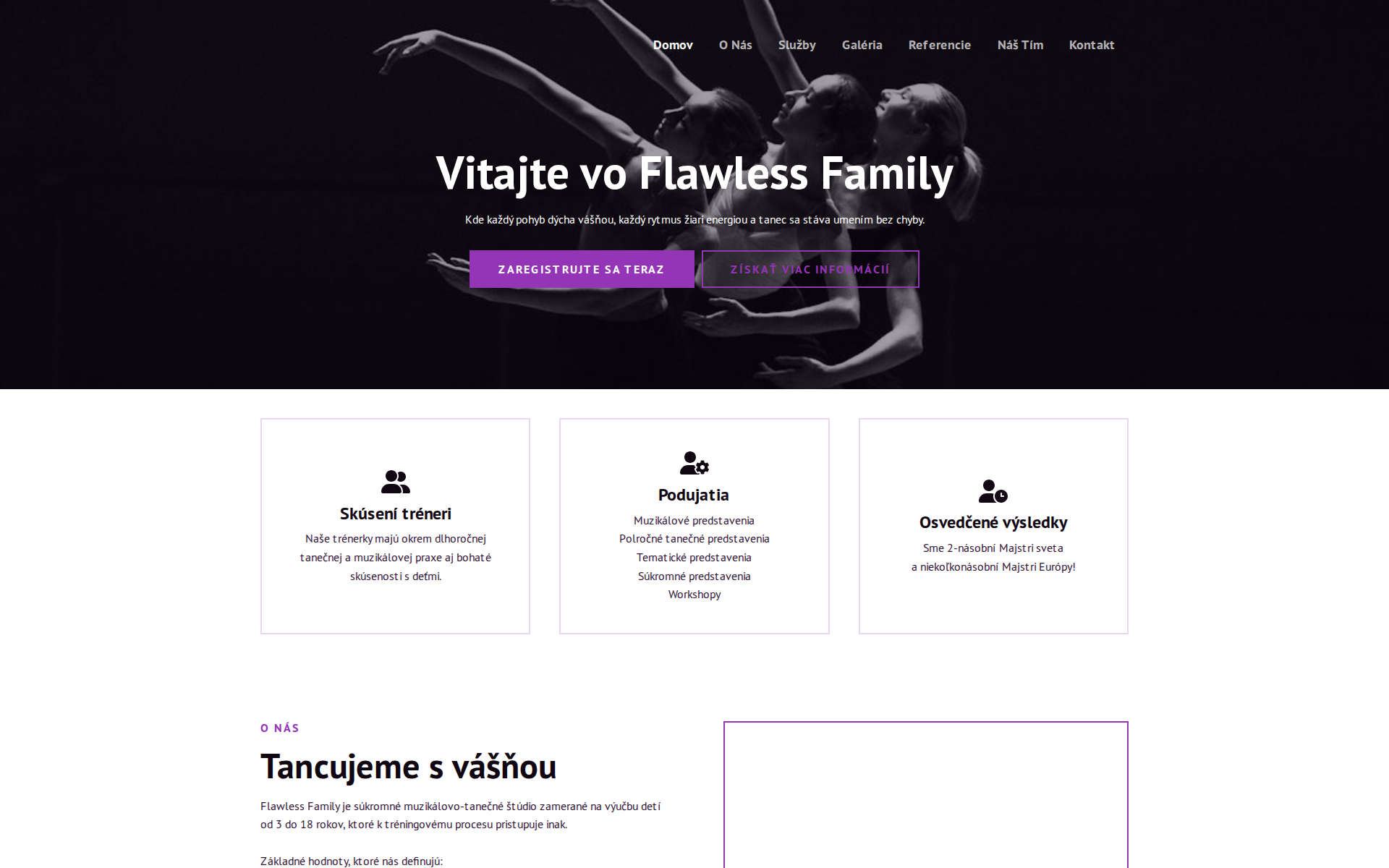 Náhľad webu flawlessfamily.sk