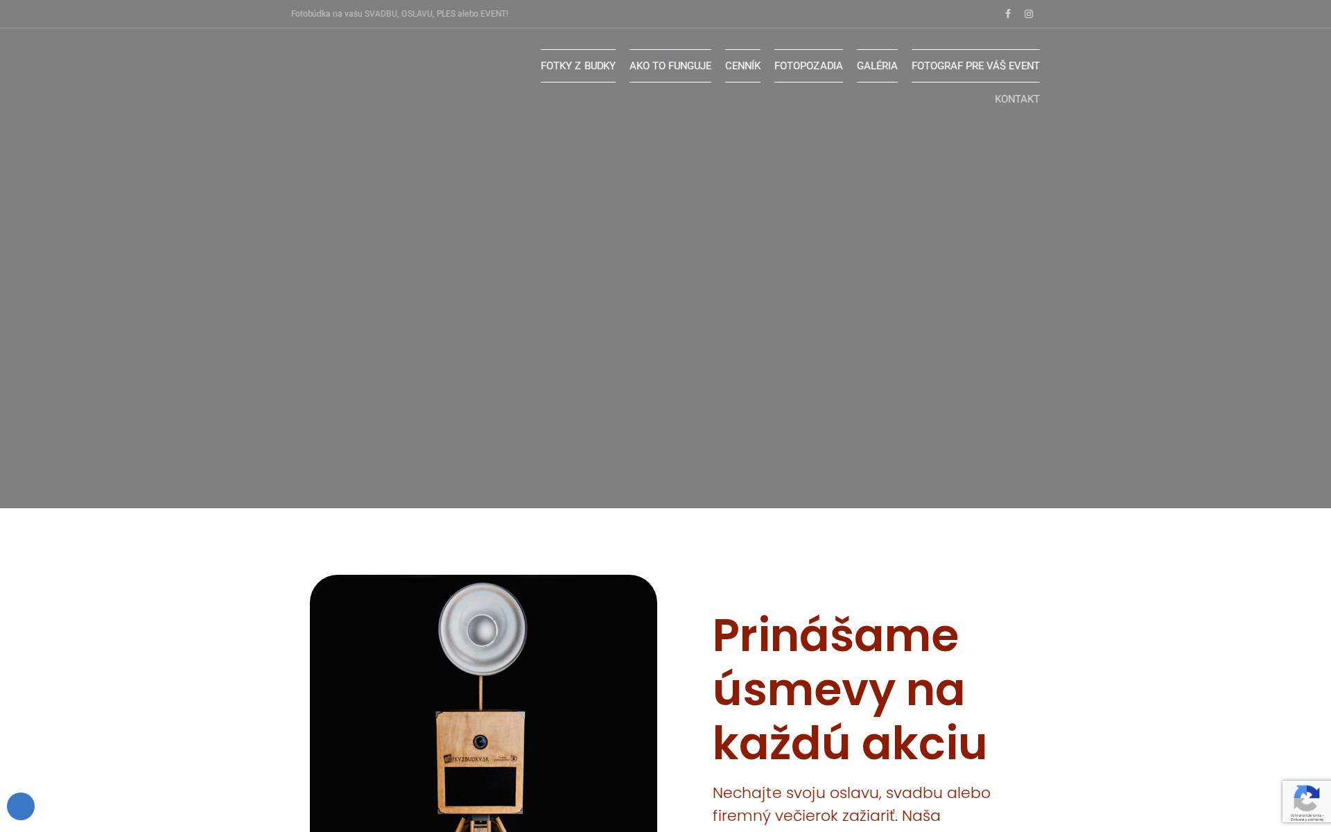 Náhľad webu fotkyzbudky.sk