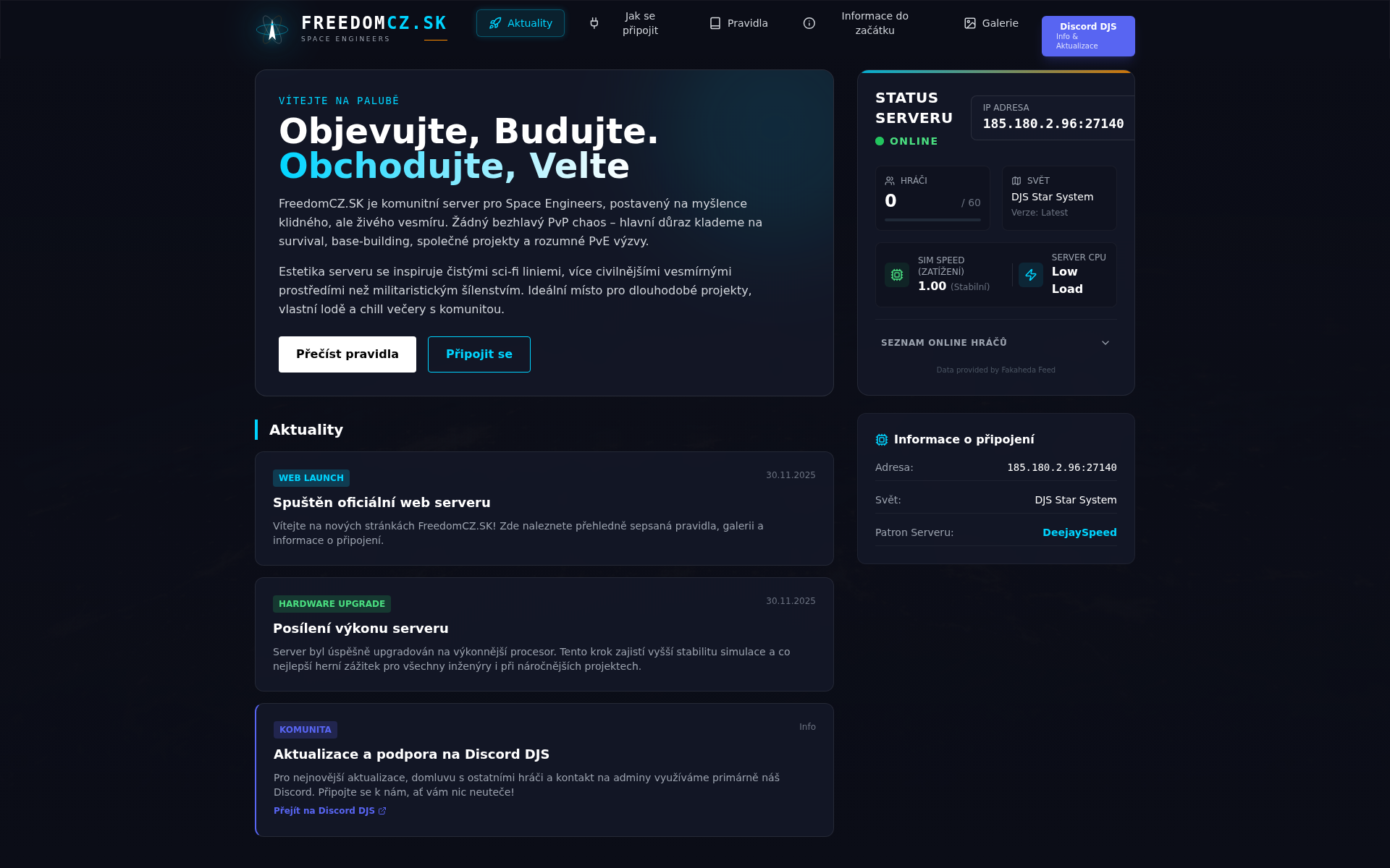 Náhľad webu freedomcz.sk