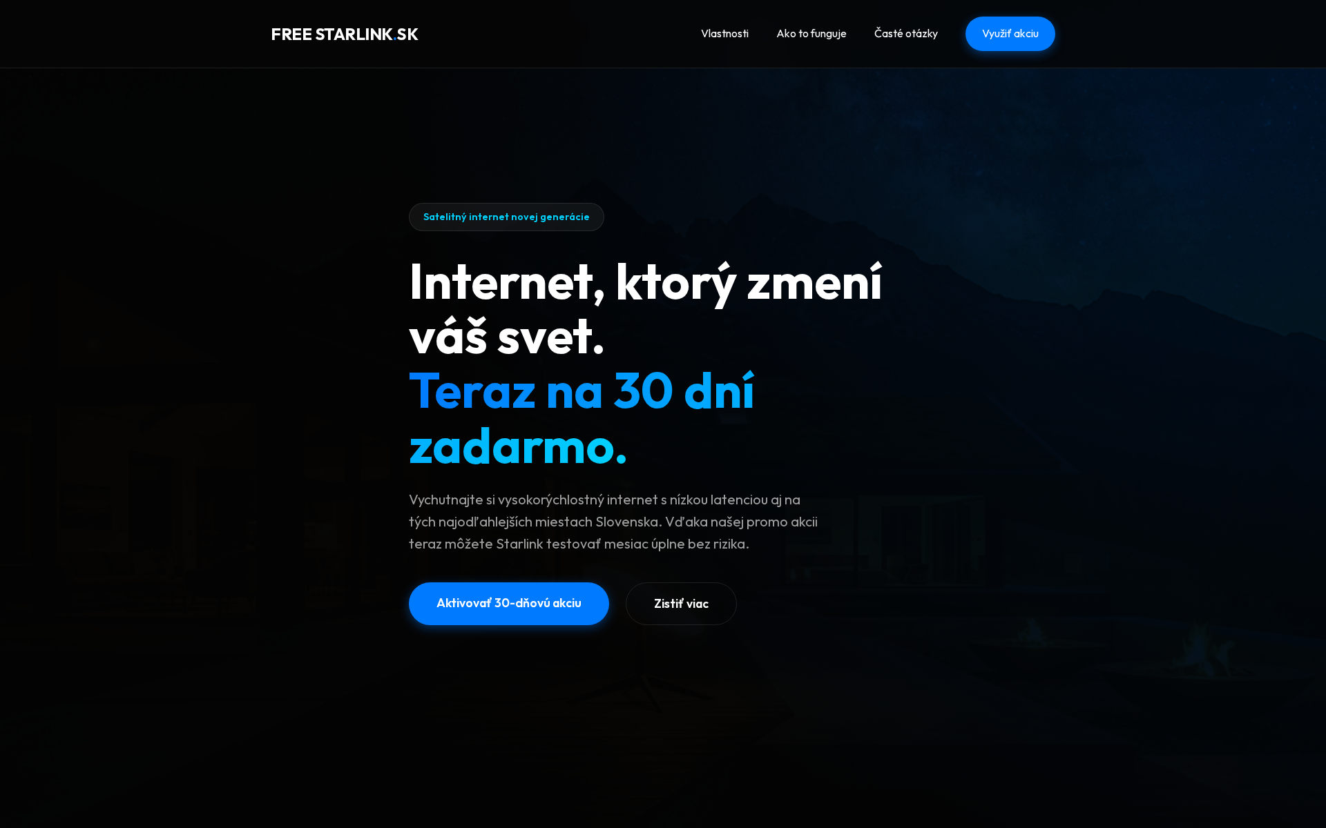 Náhľad webu freestarlink.sk