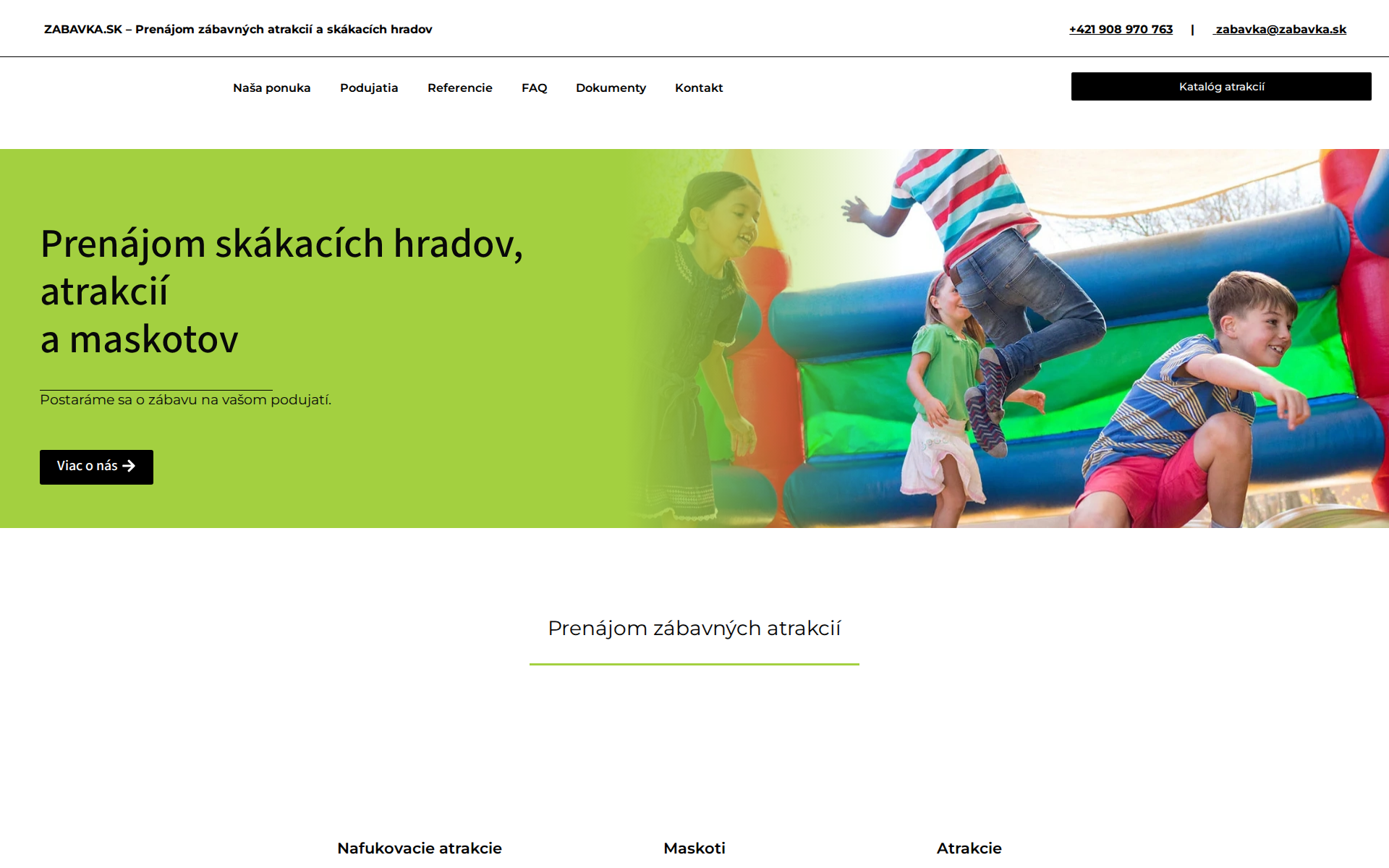 Náhľad webu funyjump.sk