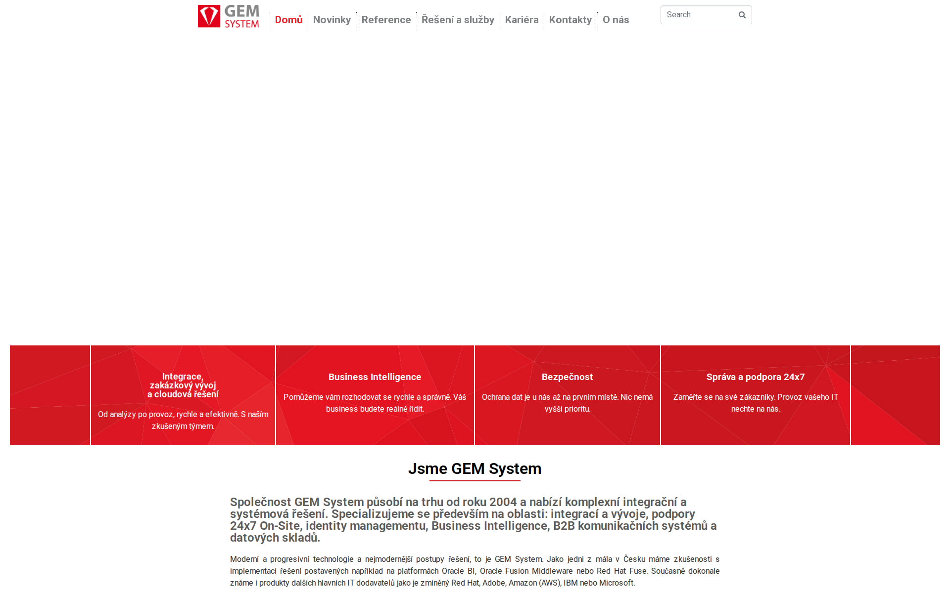 Náhľad webu gemsystem.sk