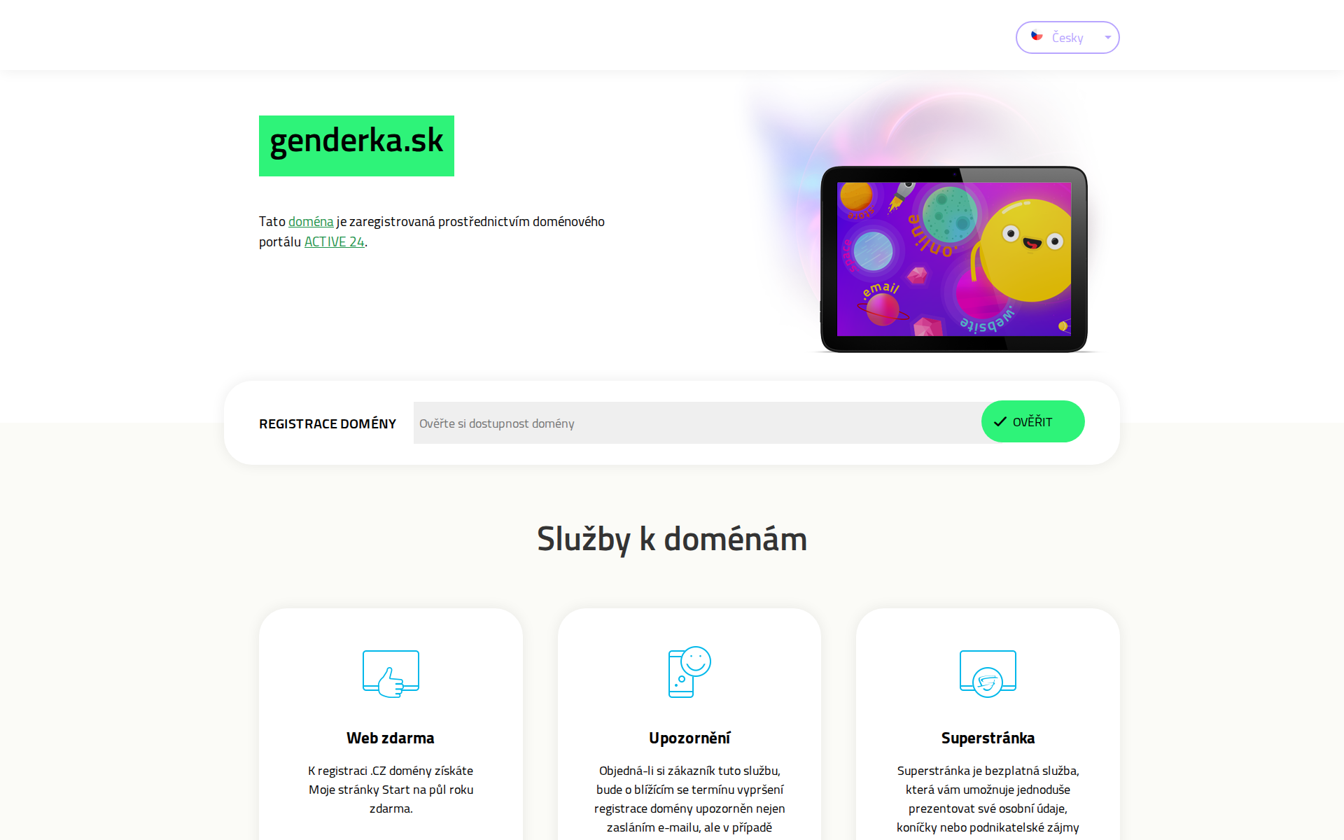 Náhľad webu genderka.sk