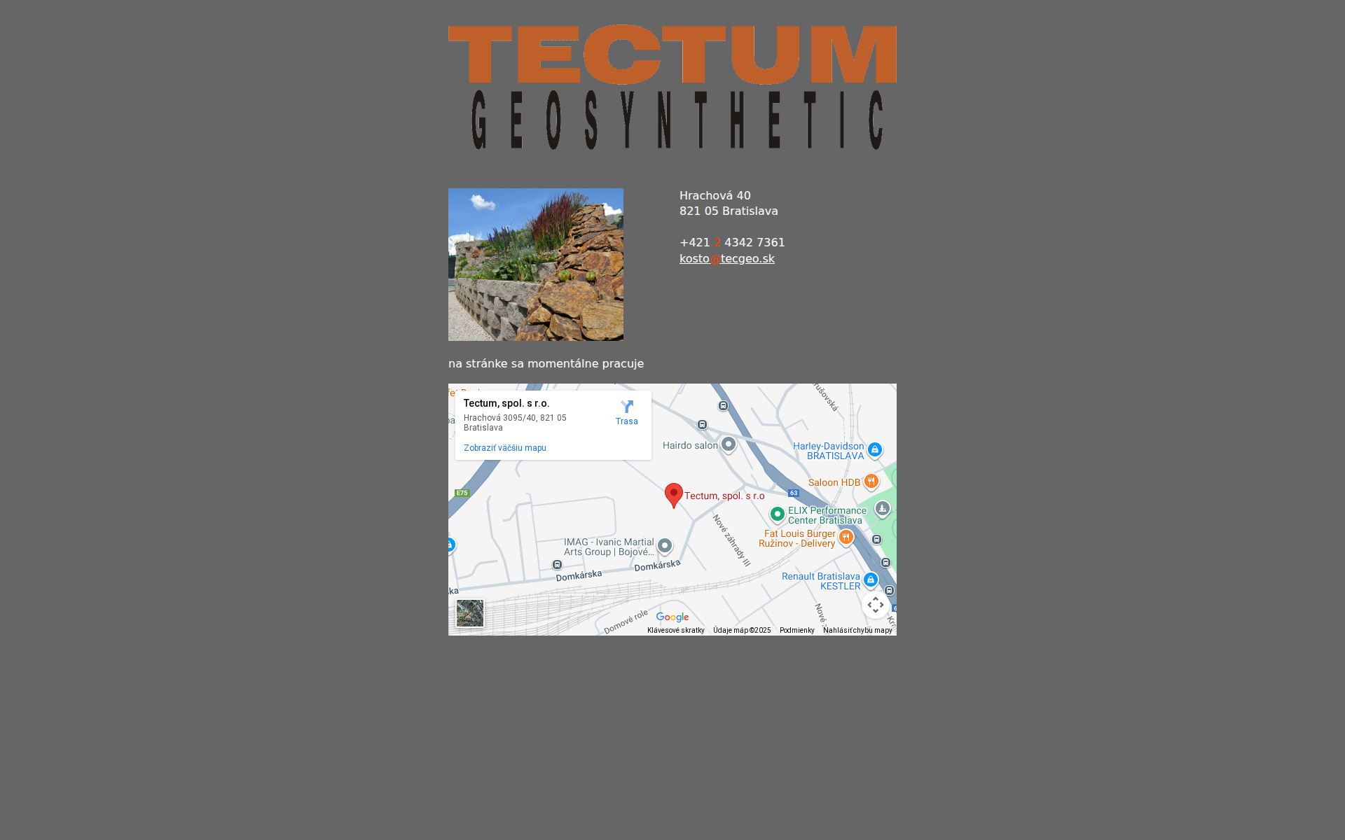 Náhľad webu geomreze.sk