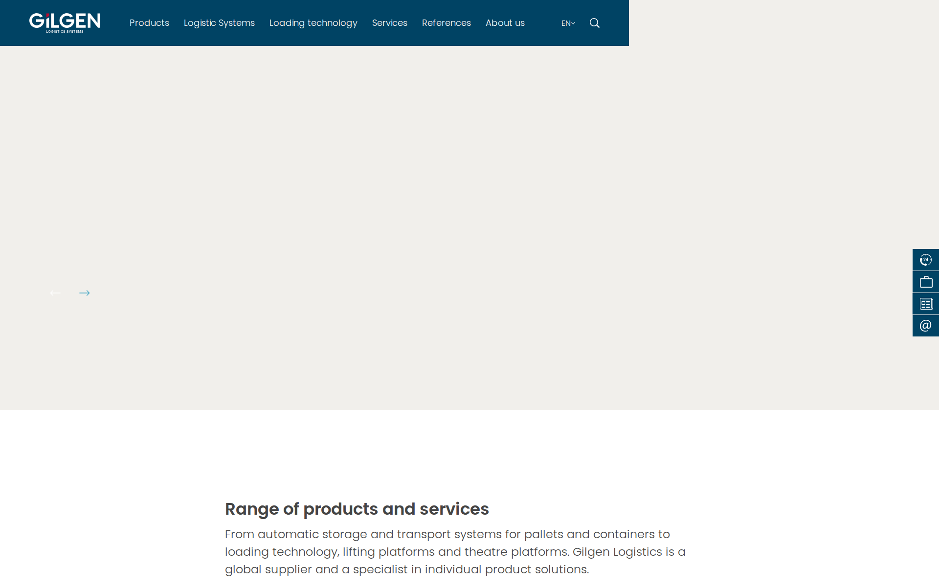 Náhľad webu gilgen-logistics.sk